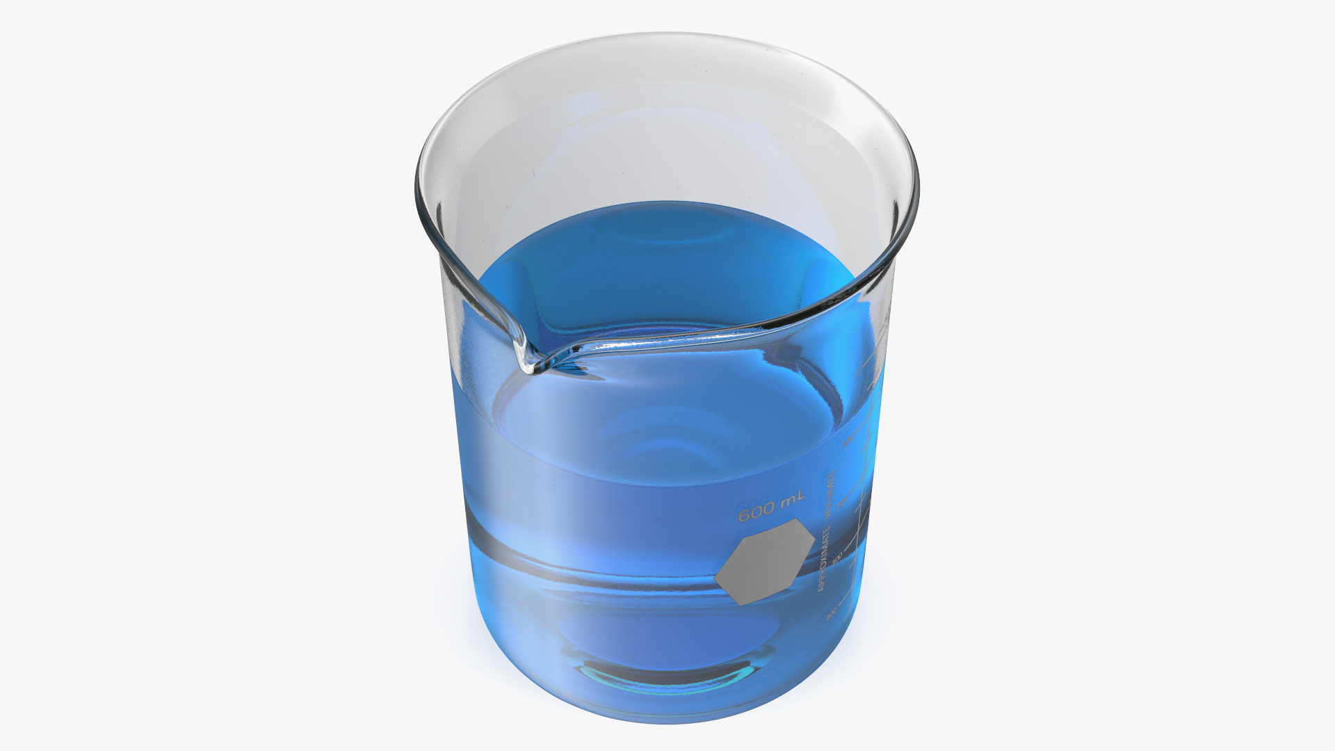 Glass Beaker 600 mL 3D model
