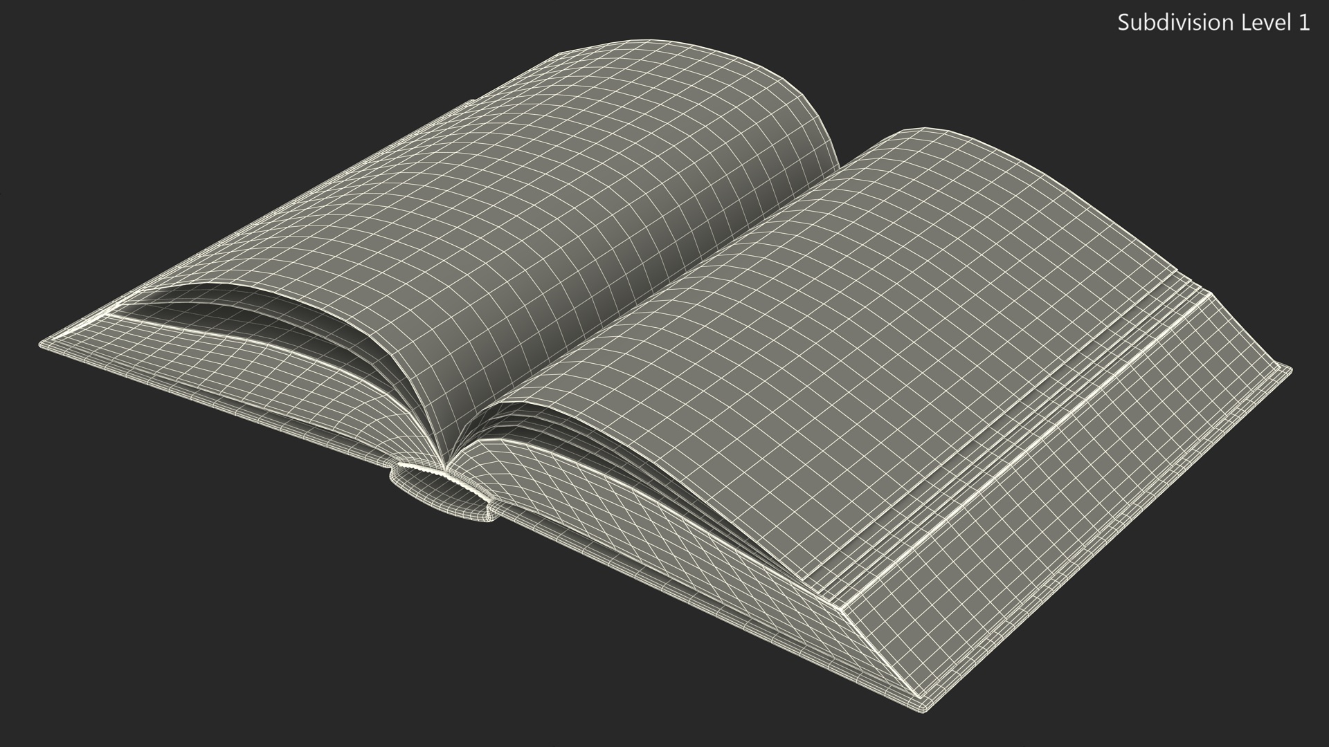 3D Hardback Book Elven Text Green Rigged for Cinema 4D