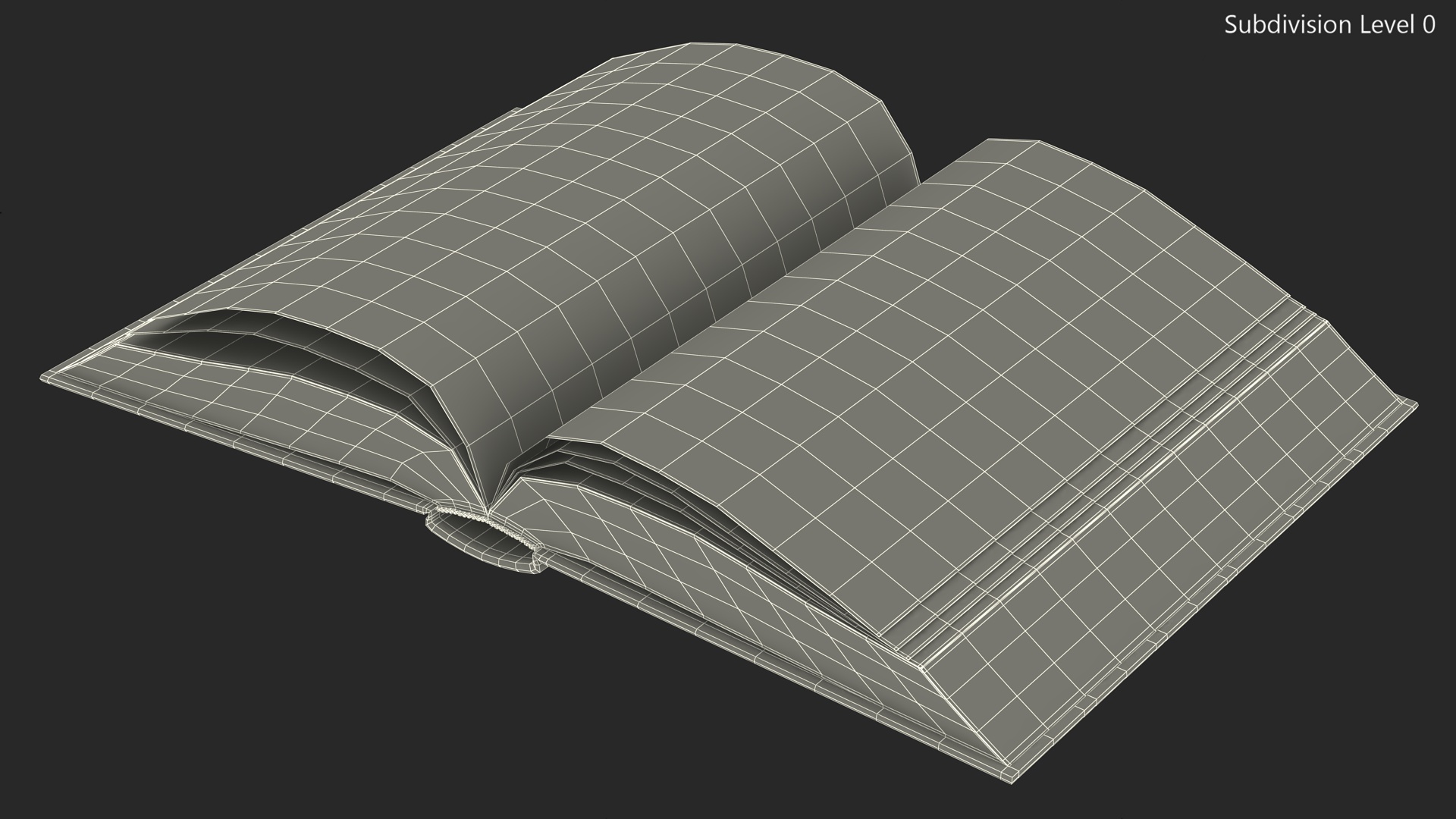 3D Hardback Book Elven Text Green Rigged for Cinema 4D