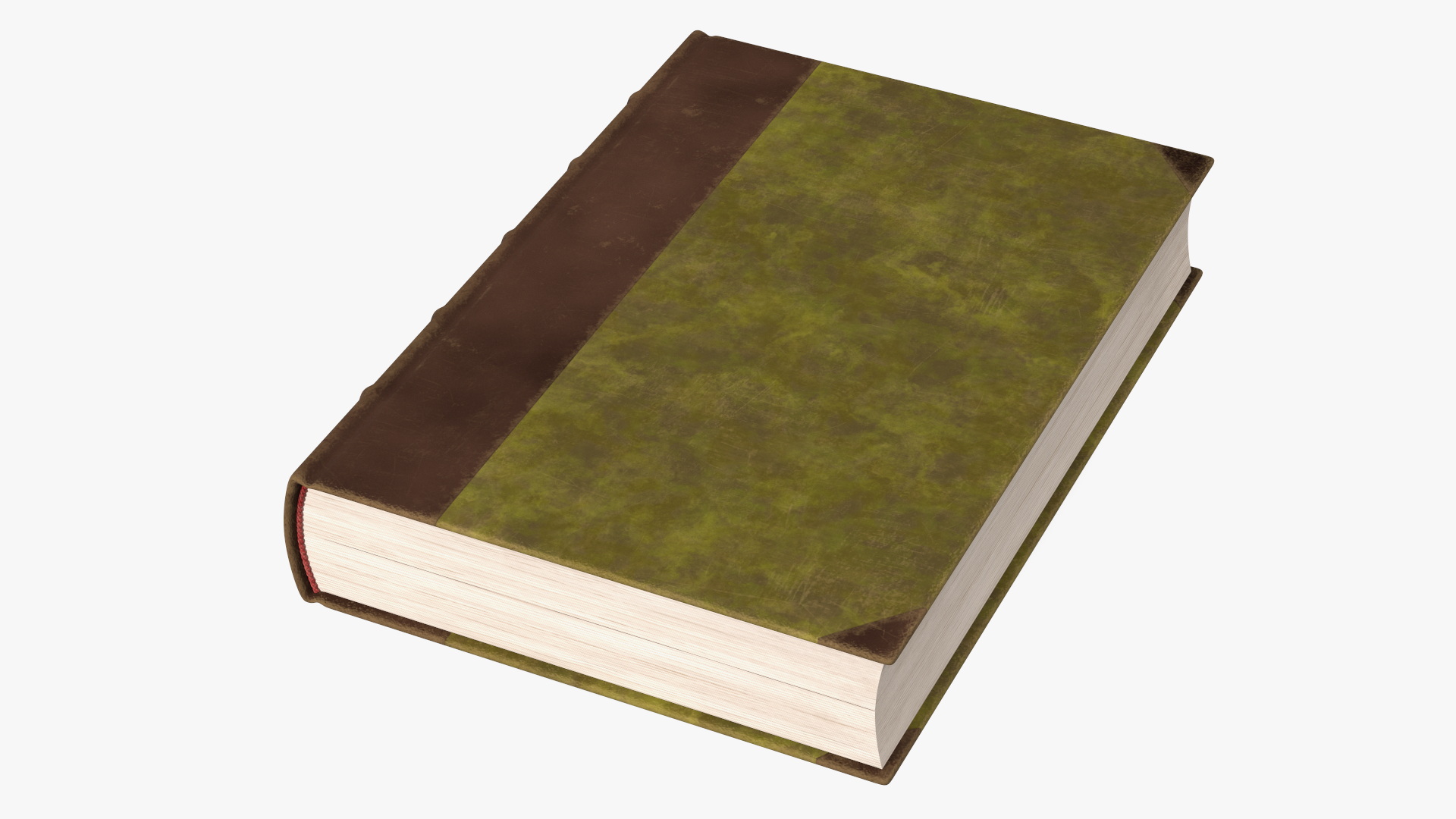 3D Hardback Book Elven Text Green Rigged for Cinema 4D