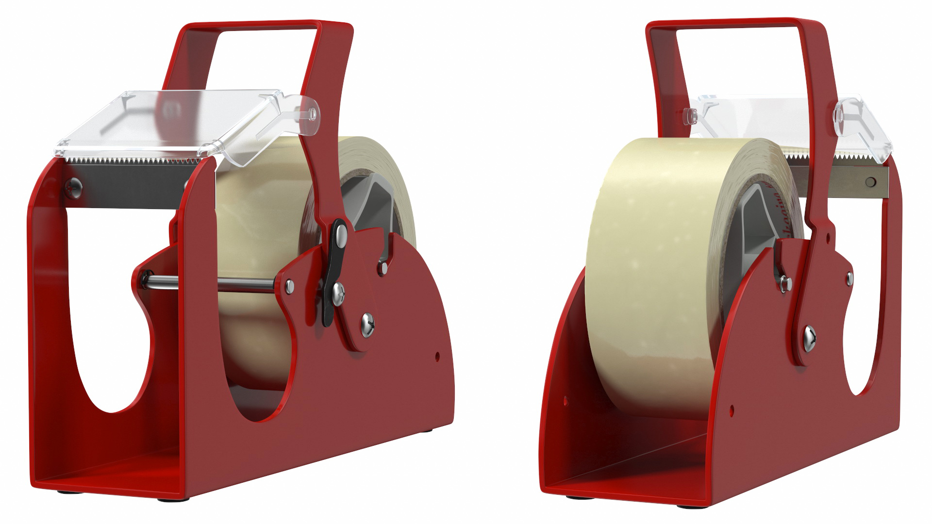 3D Benchtop Tape Dispenser with Safety Guard Yellow model