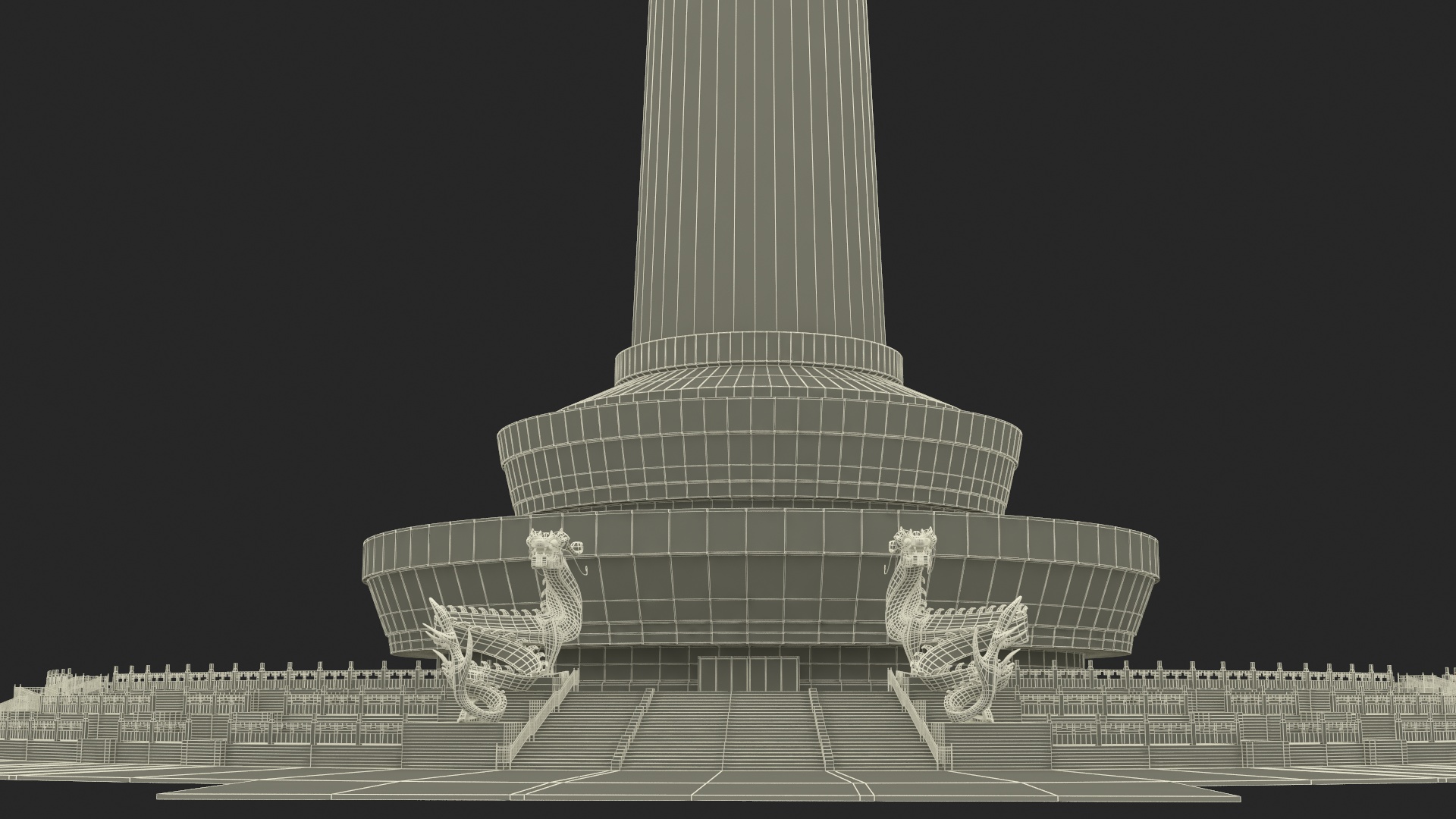 3D model Central Radio TV Tower Beijing
