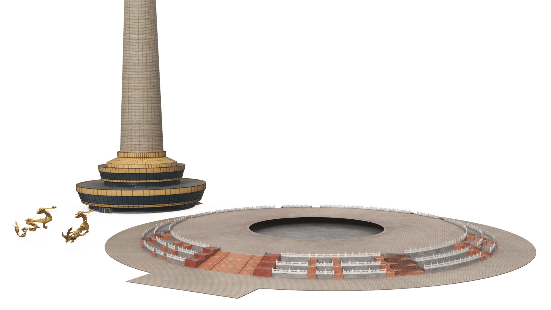3D model Central Radio TV Tower Beijing