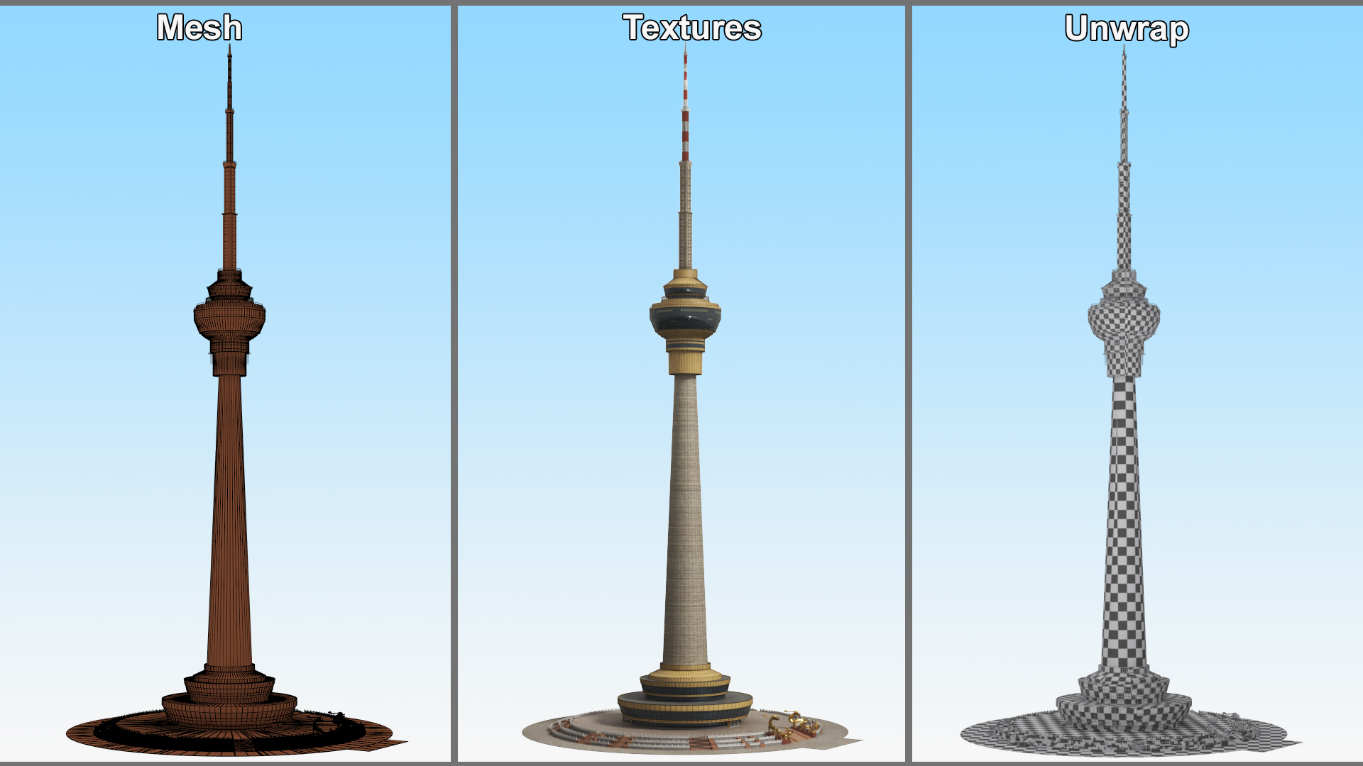 3D model Central Radio TV Tower Beijing