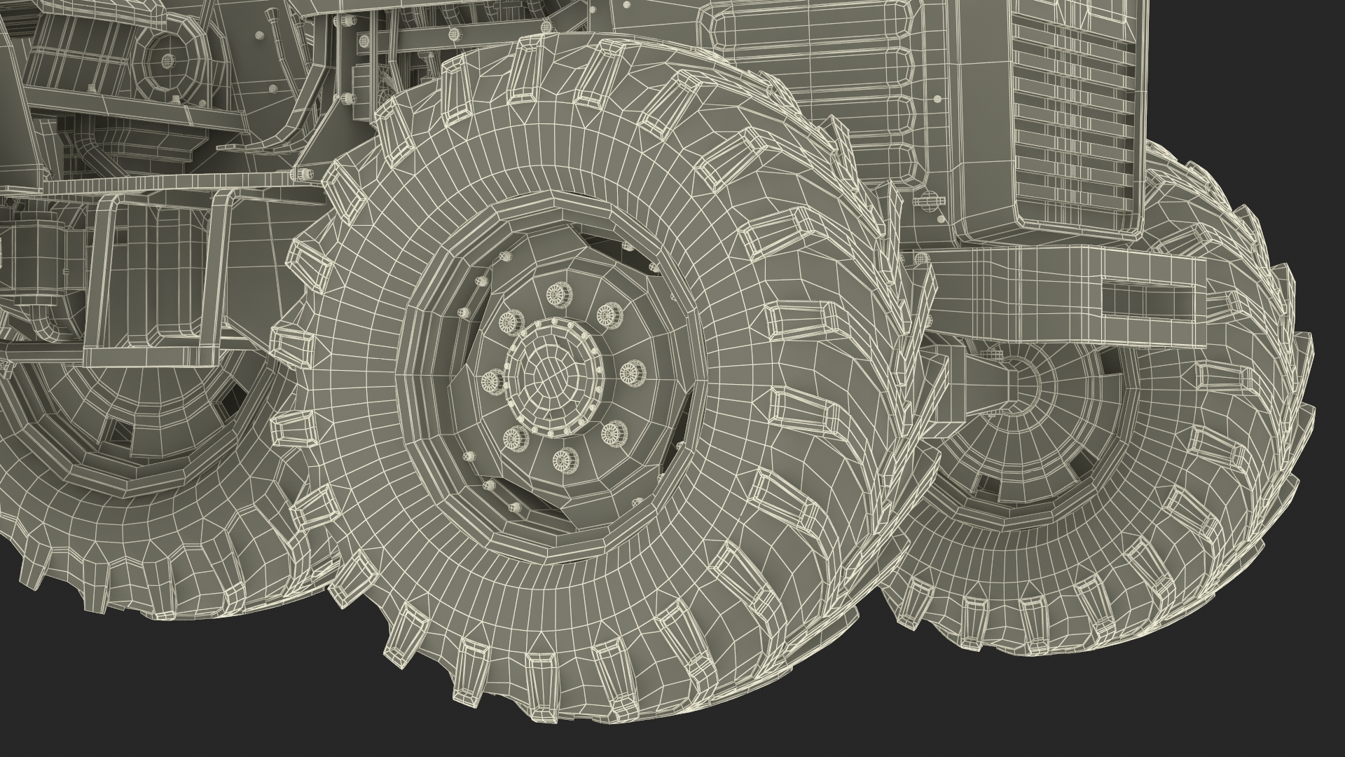 Farm Tractor Rigged 3D model