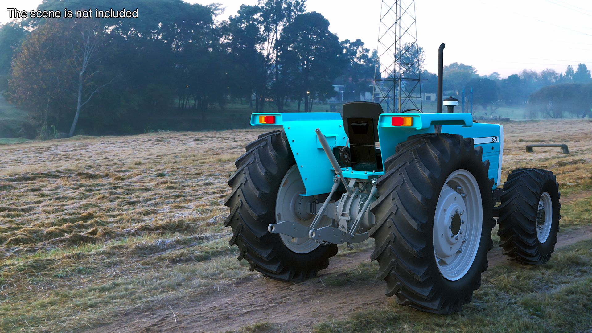 Farm Tractor Rigged 3D model