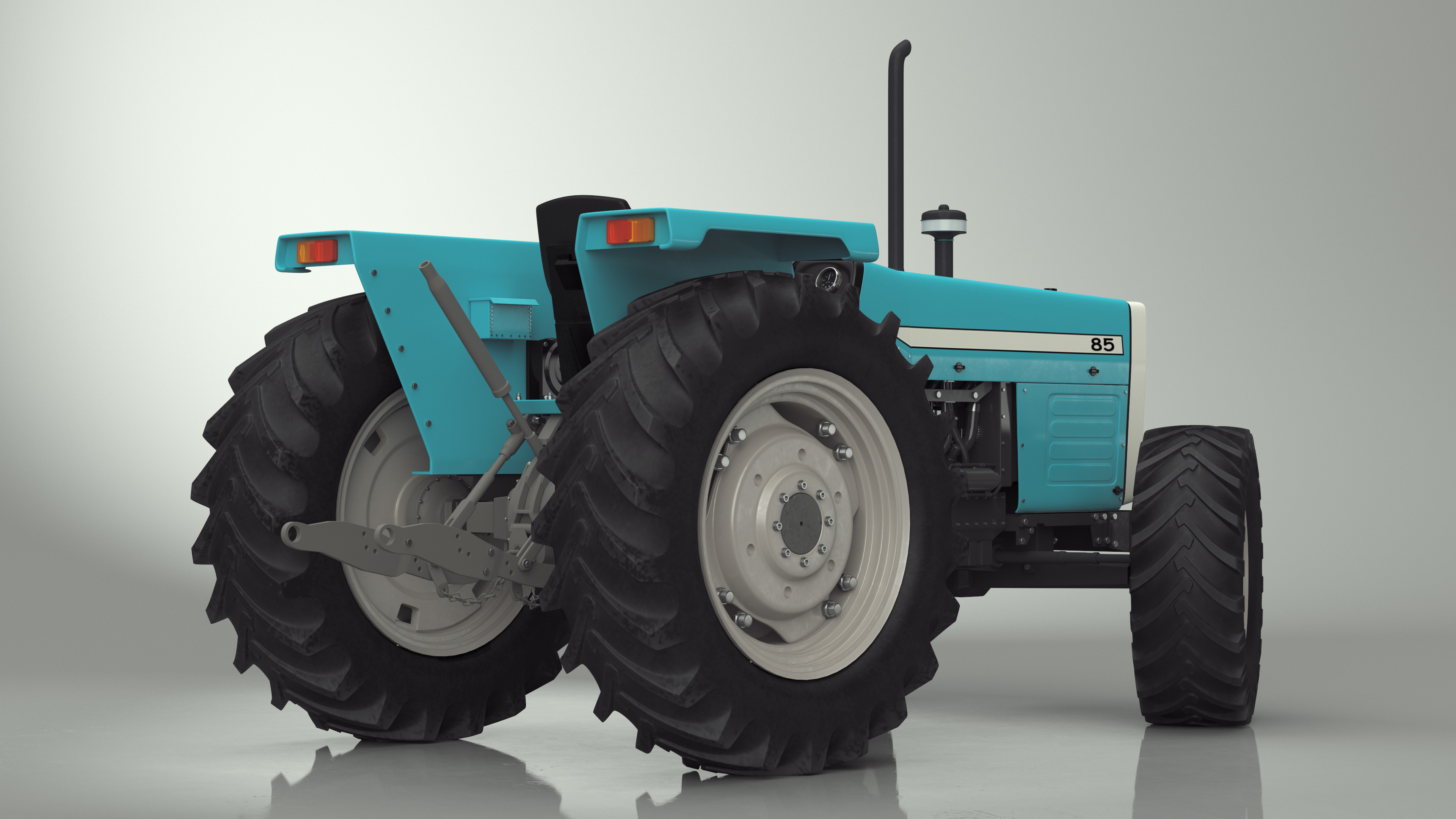 Farm Tractor Rigged 3D model
