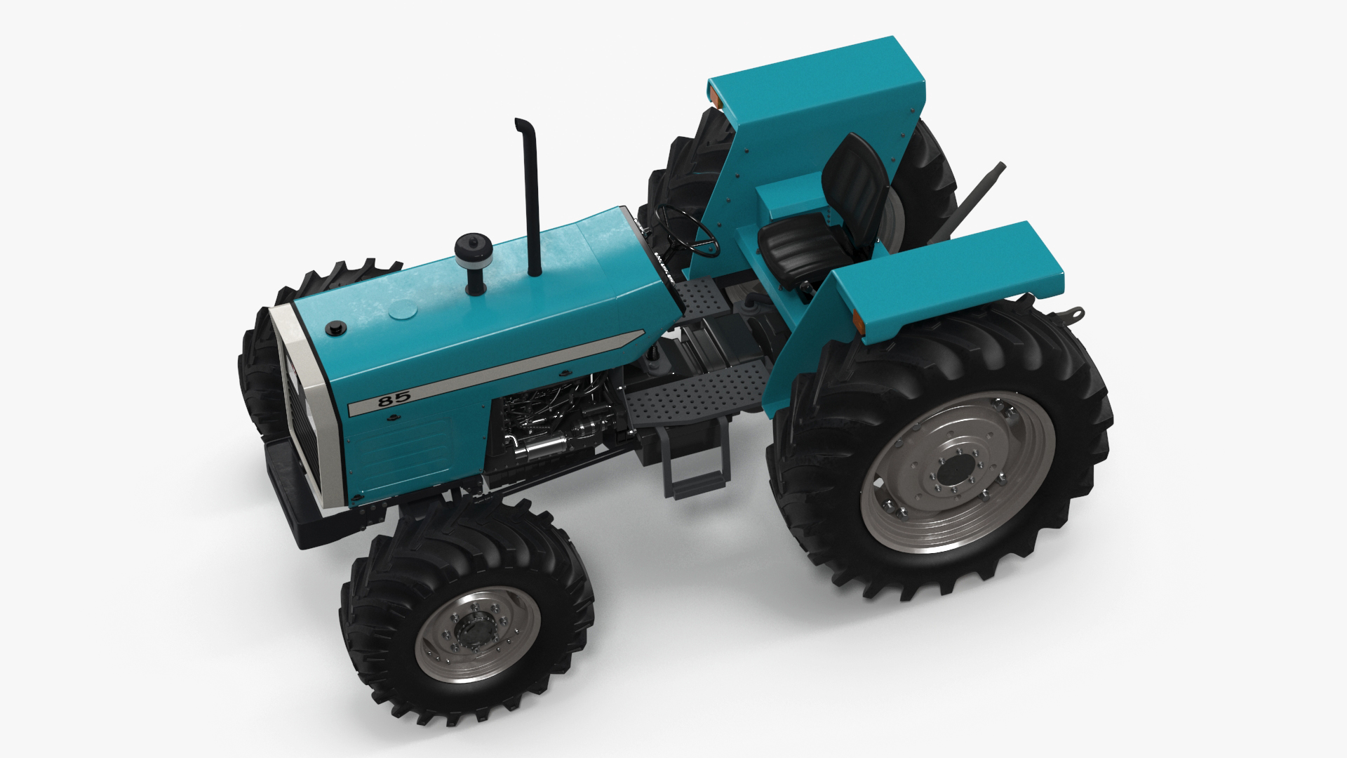 Farm Tractor Rigged 3D model