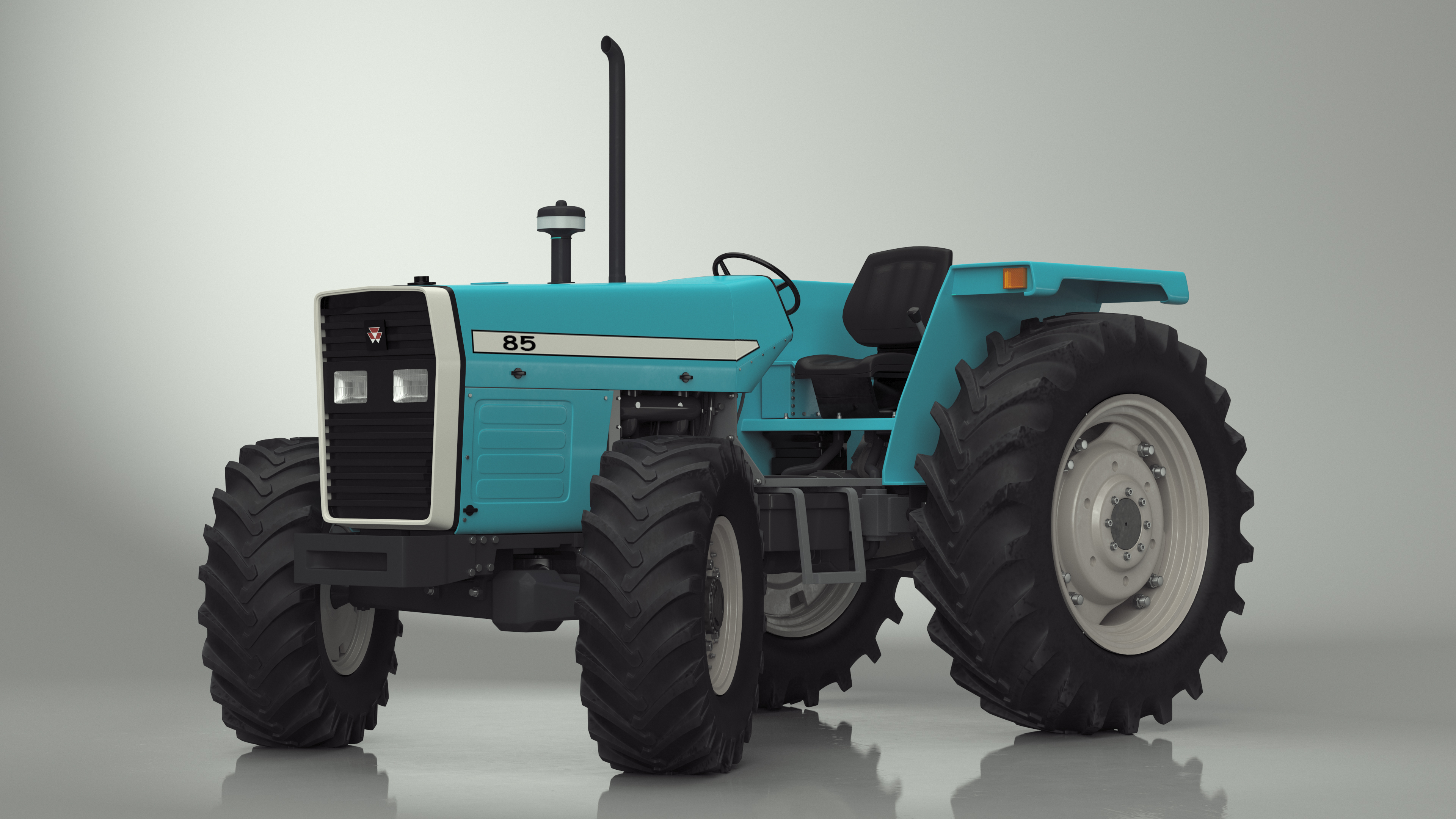 Farm Tractor Rigged 3D model