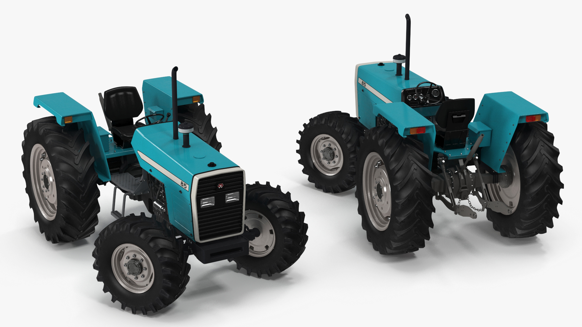 Farm Tractor Rigged 3D model