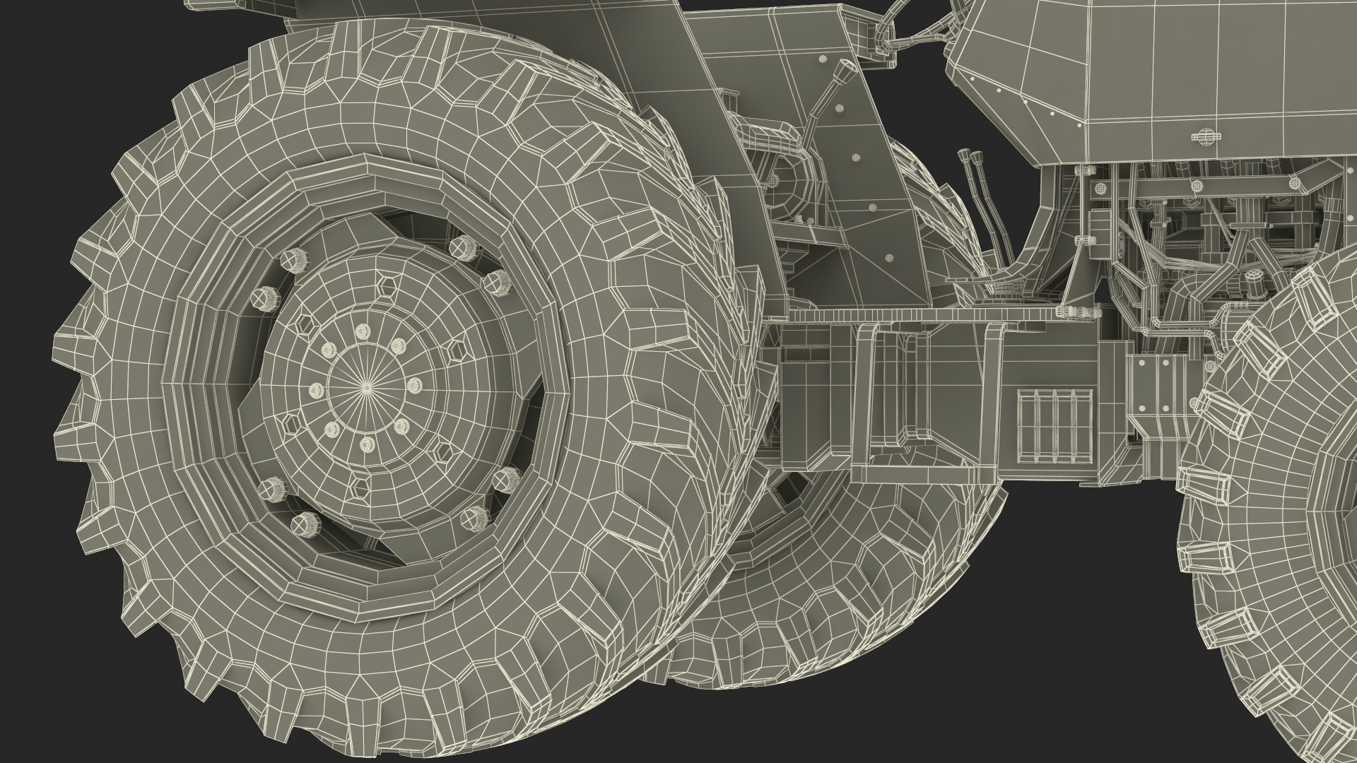 Farm Tractor Rigged 3D model