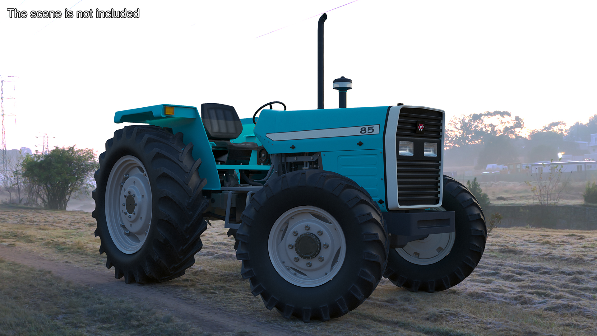 Farm Tractor Rigged 3D model