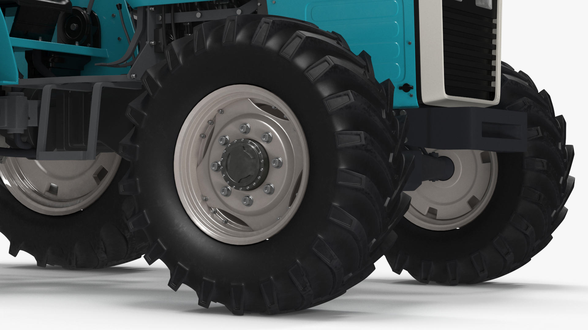 Farm Tractor Rigged 3D model