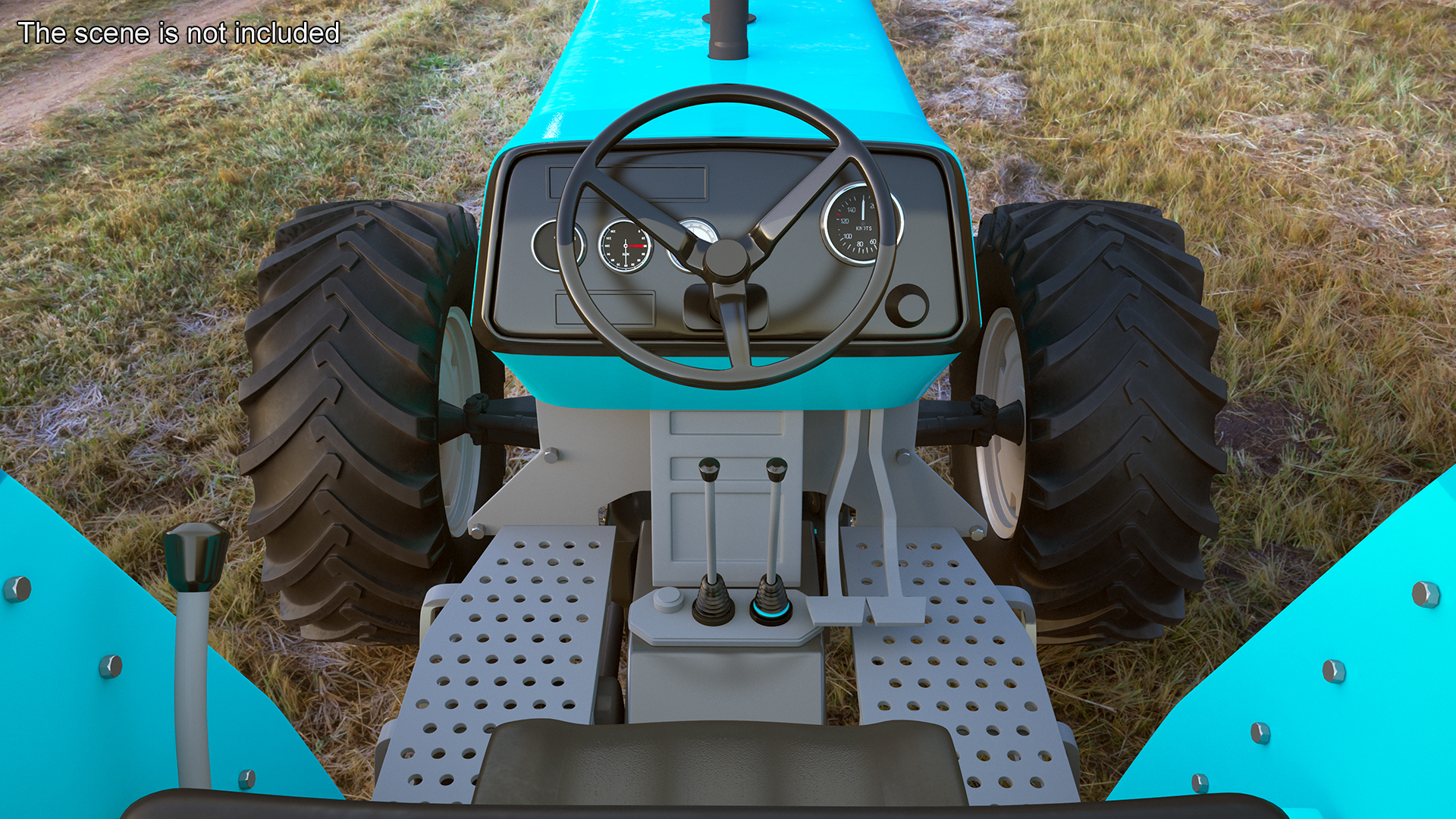 Farm Tractor Rigged 3D model