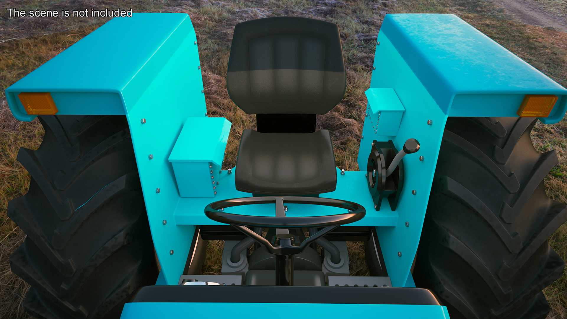 Farm Tractor Rigged 3D model