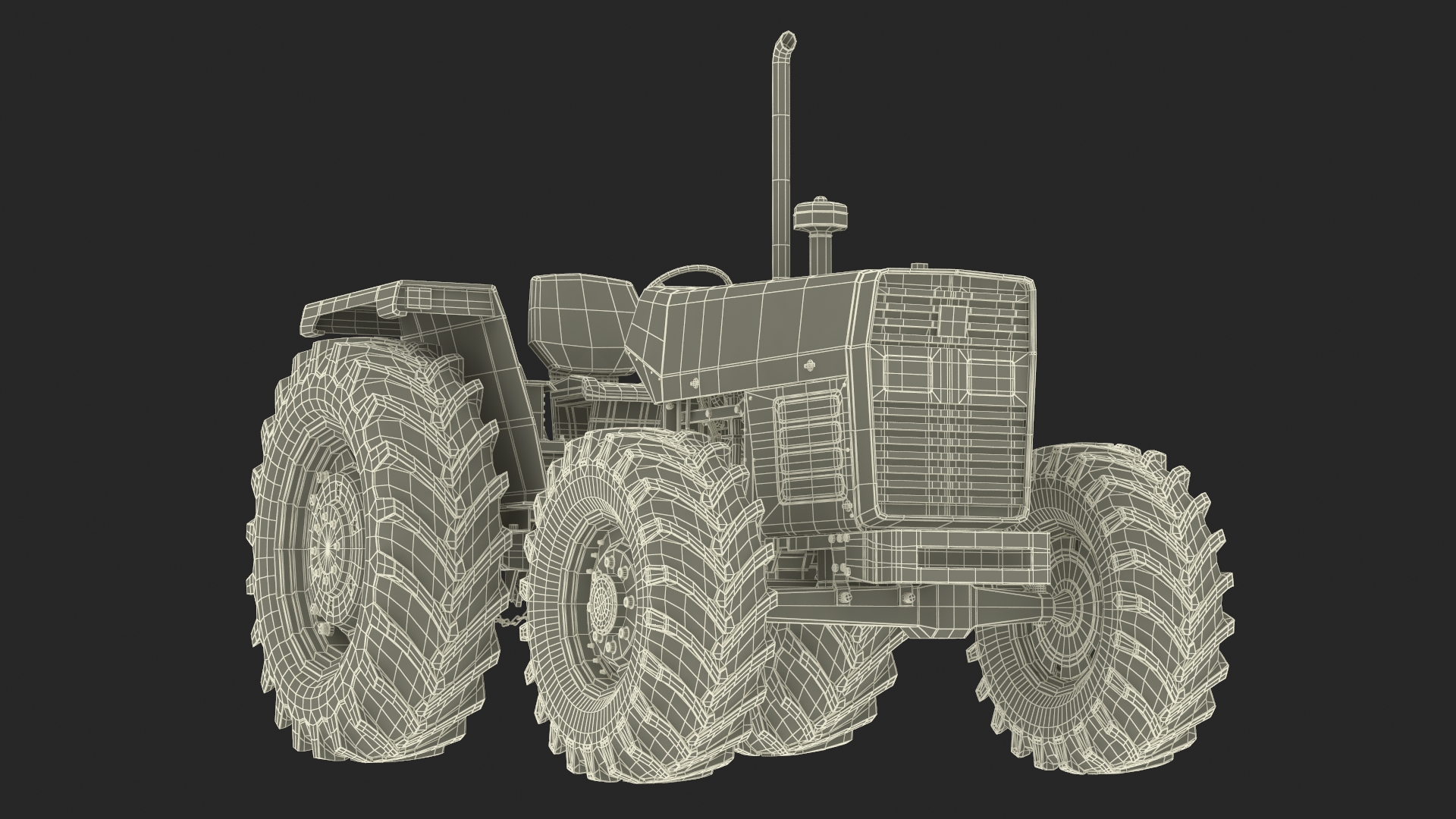 Farm Tractor Rigged 3D model