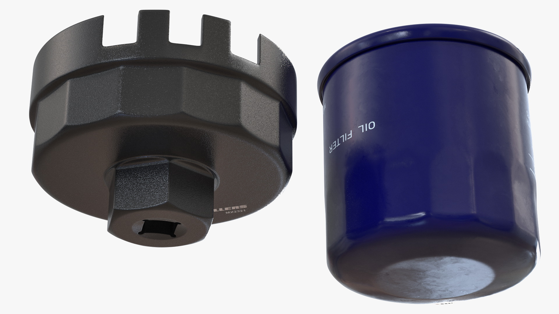 3D Oil Filter with Wrench Cap