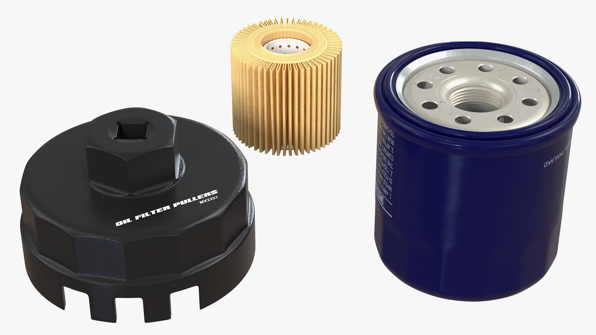 3D Oil Filter with Wrench Cap