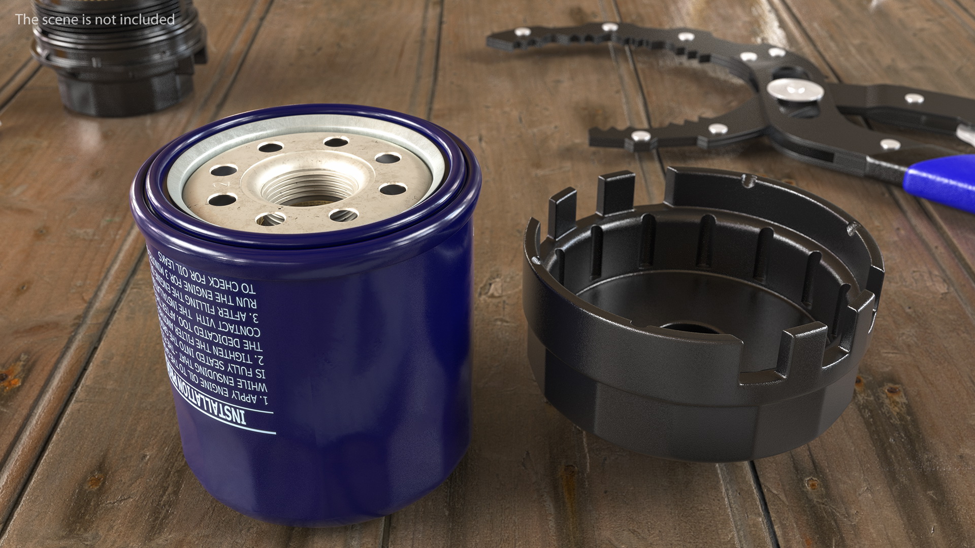 3D Oil Filter with Wrench Cap