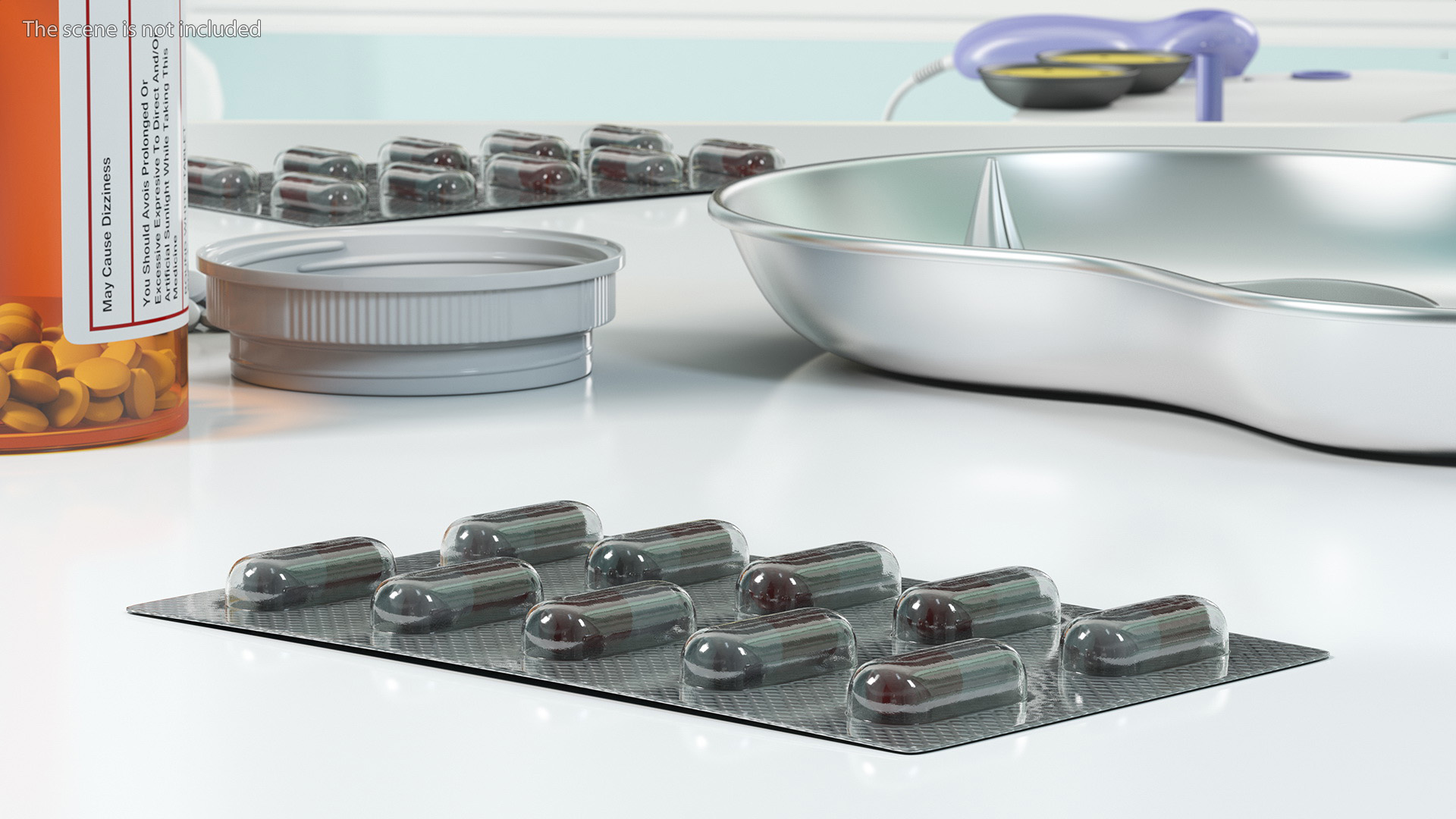 3D model Capsules Blister Pack 10 Holes