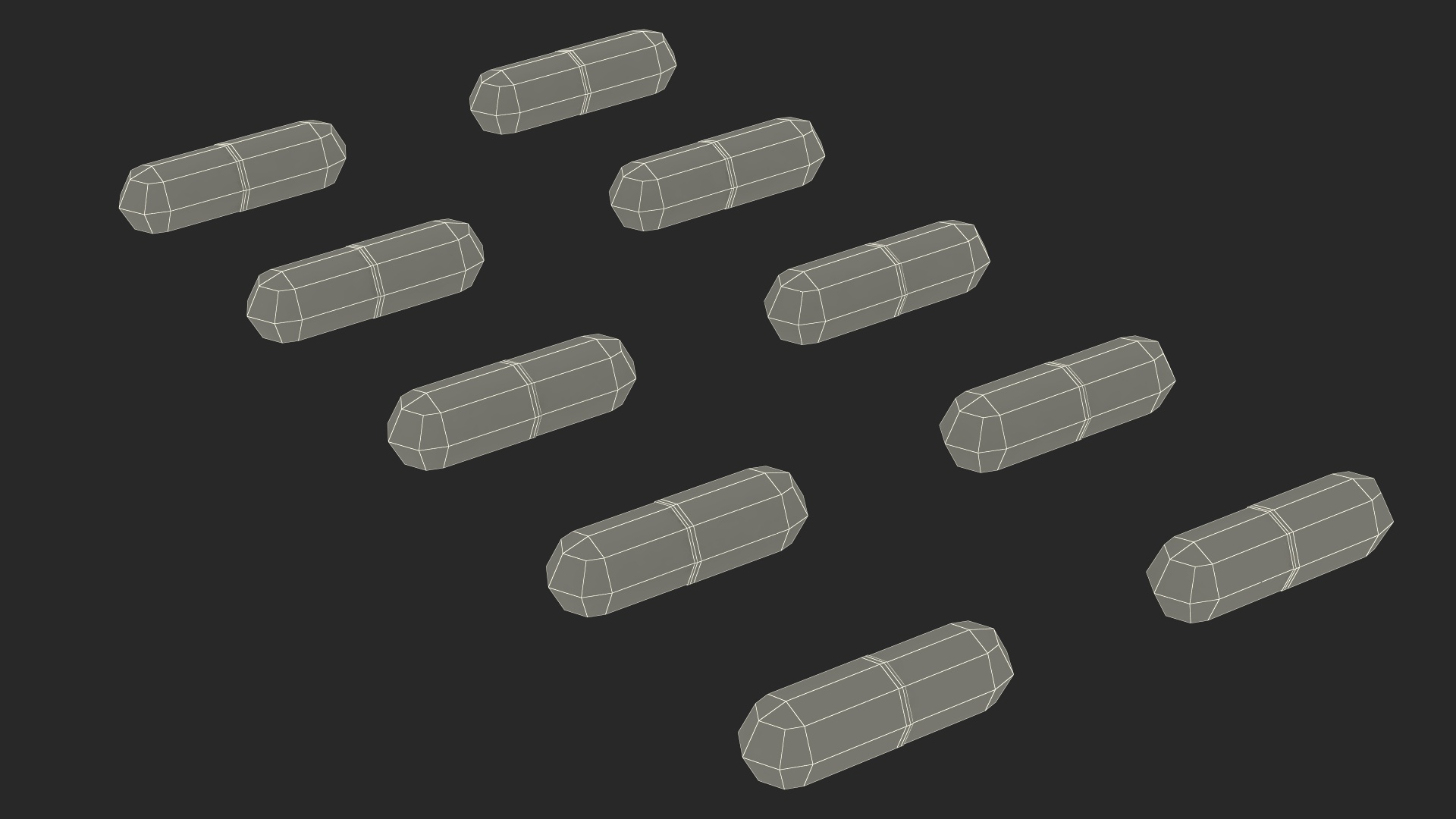 3D model Capsules Blister Pack 10 Holes