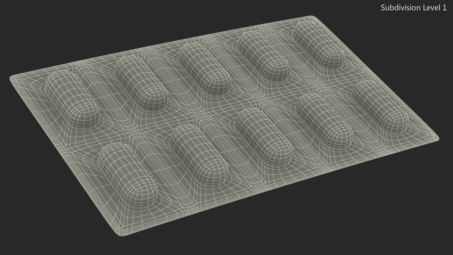 3D model Capsules Blister Pack 10 Holes