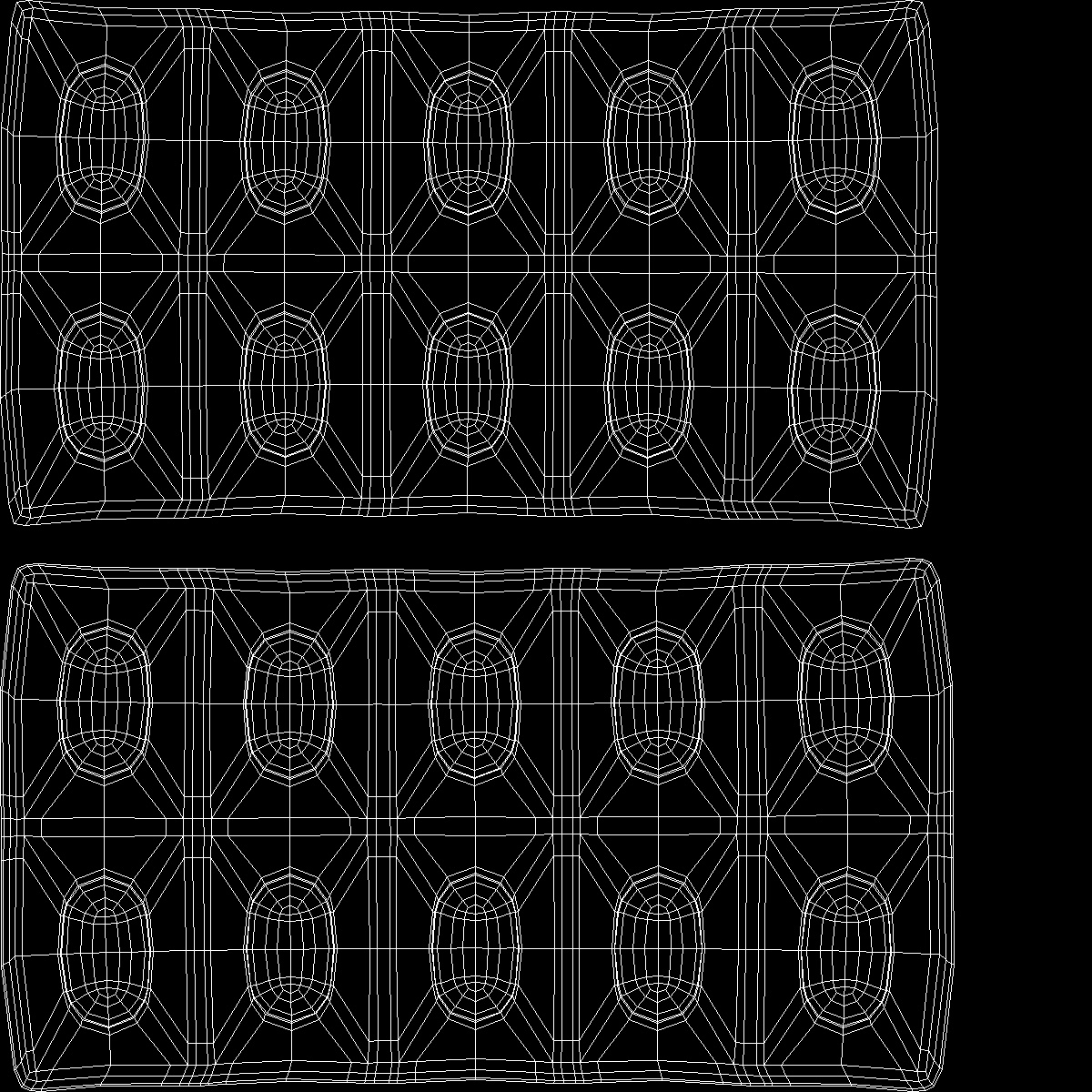 3D model Capsules Blister Pack 10 Holes