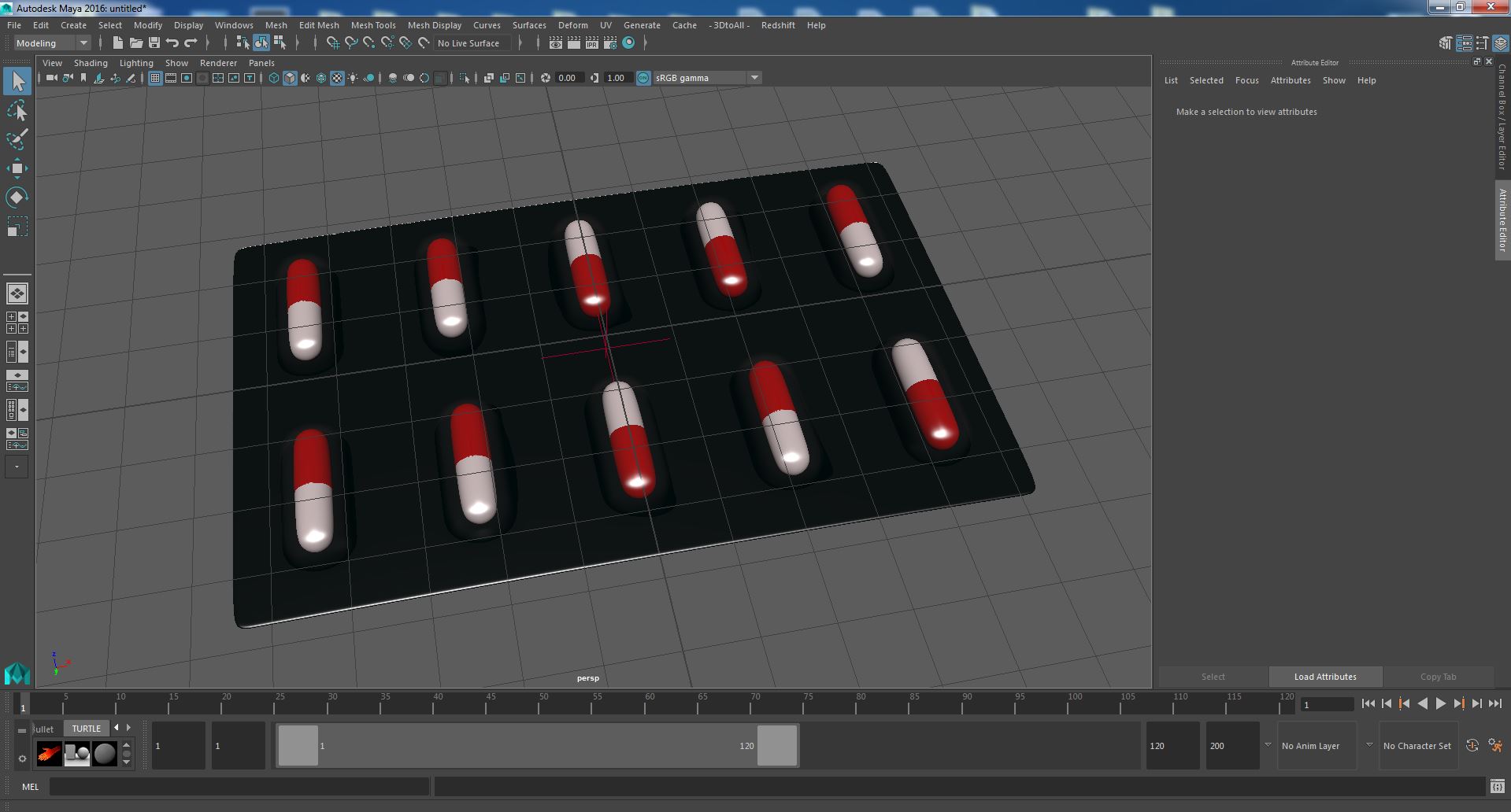3D model Capsules Blister Pack 10 Holes