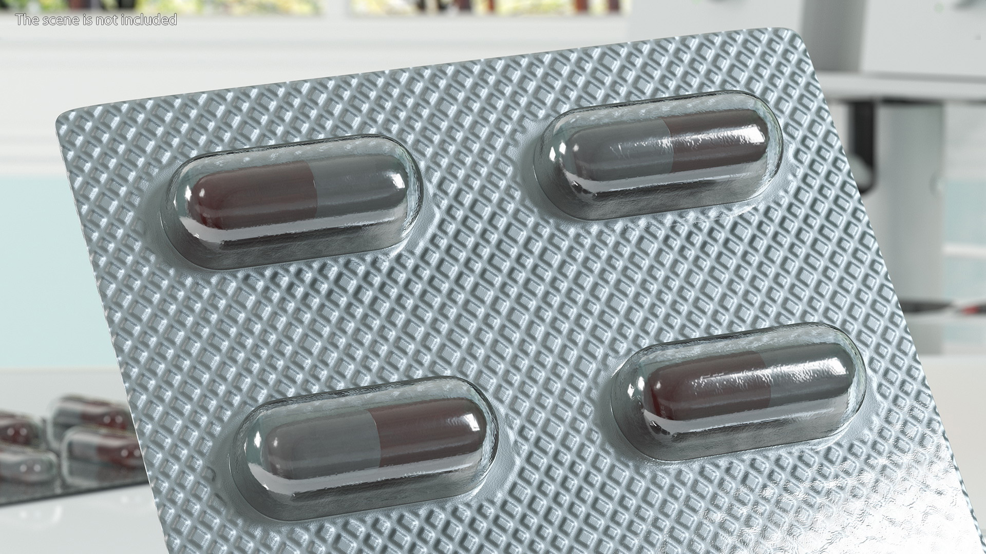 3D model Capsules Blister Pack 10 Holes
