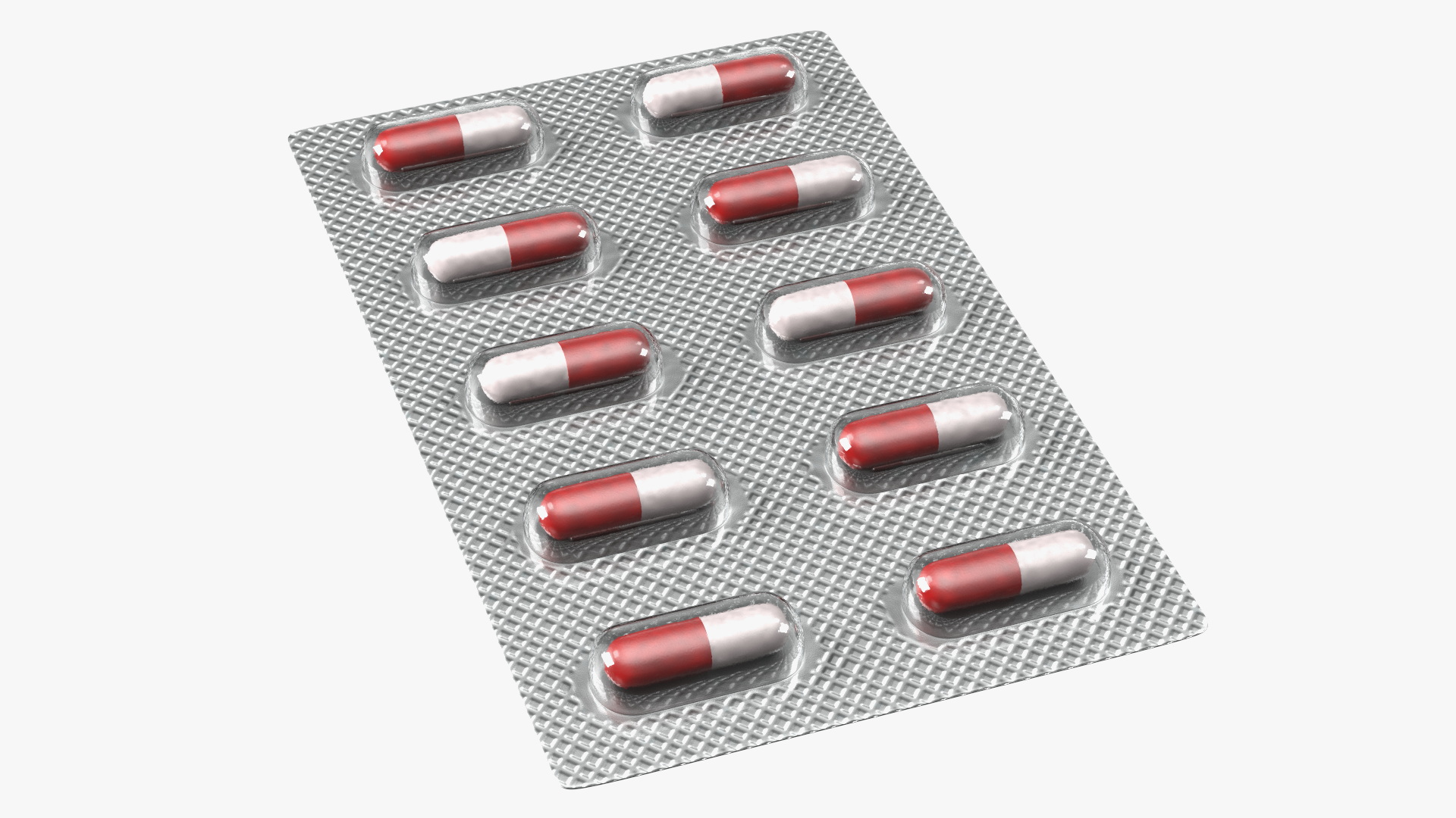 3D model Capsules Blister Pack 10 Holes