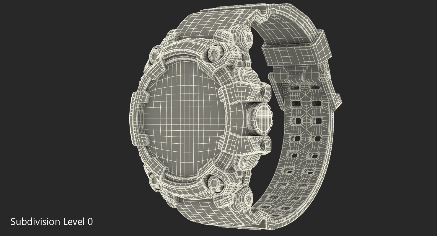 3D Casio G-Shock Rangeman GPR B1000 Khaki model
