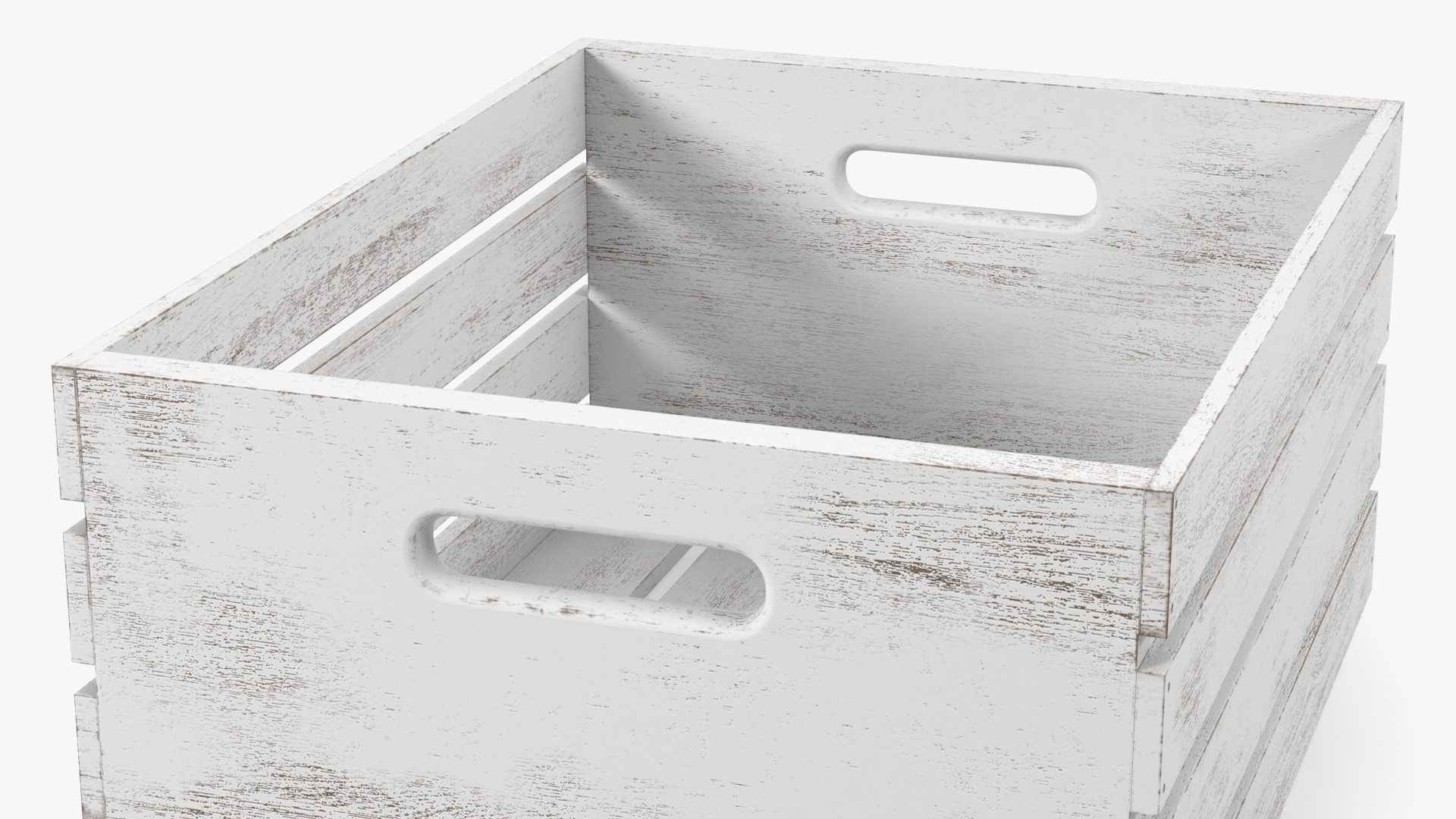 3D model White Small Low Box of Burnt Planks
