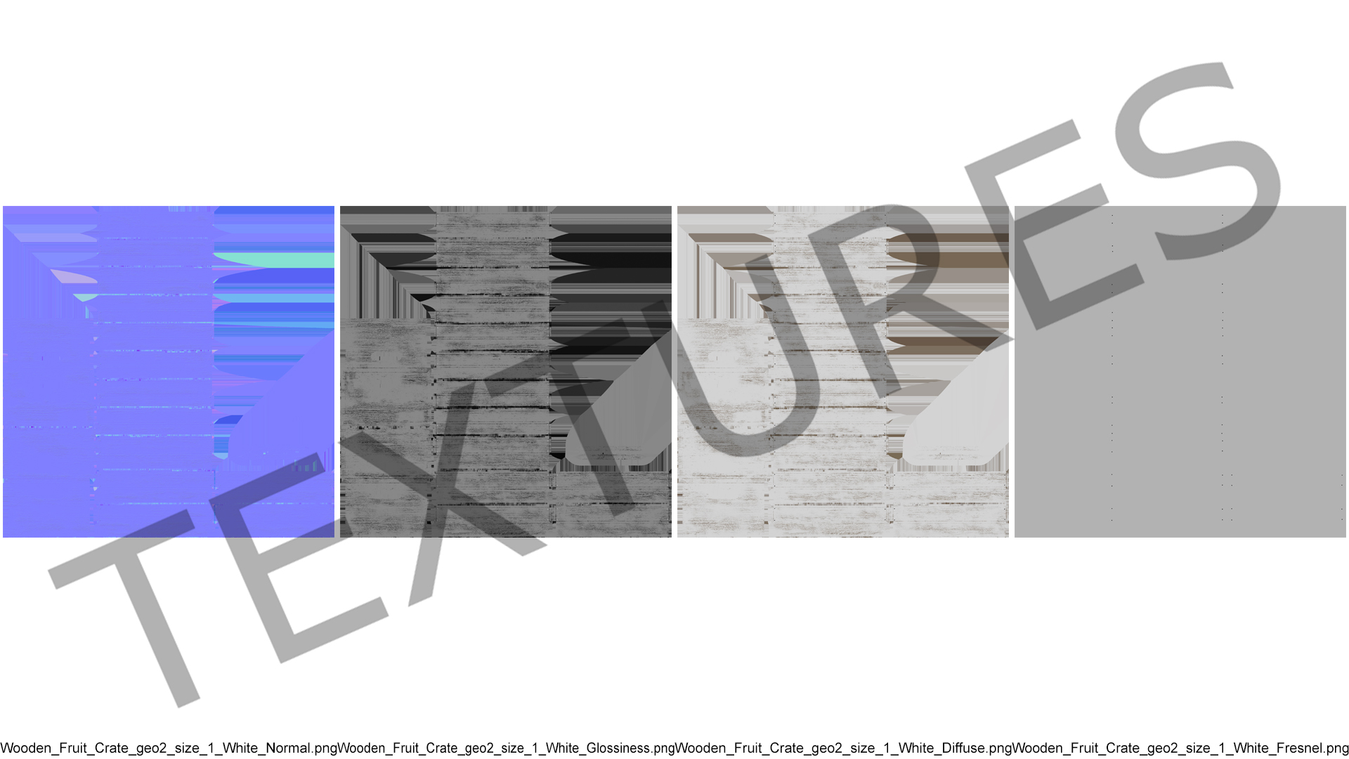 3D model White Small Low Box of Burnt Planks