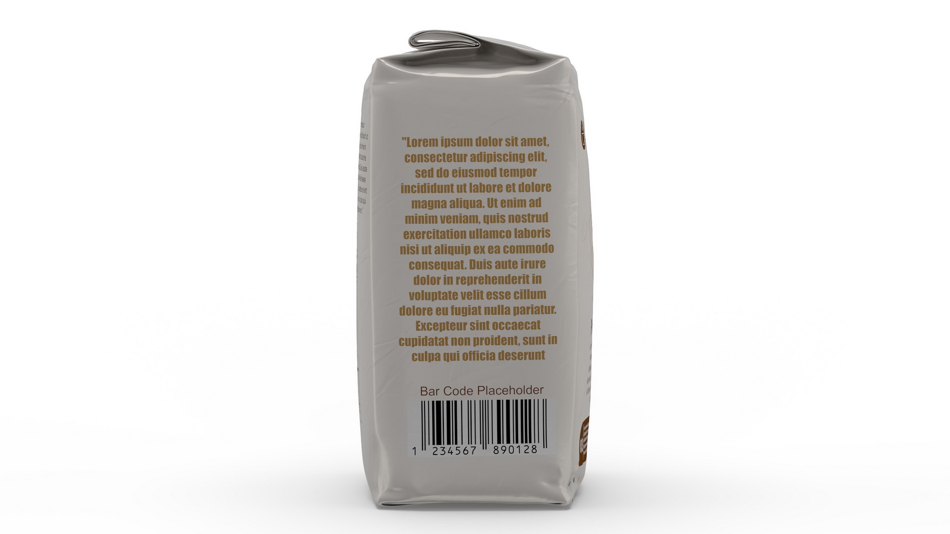 Foil Package 2lb Mockup Beige 3D model