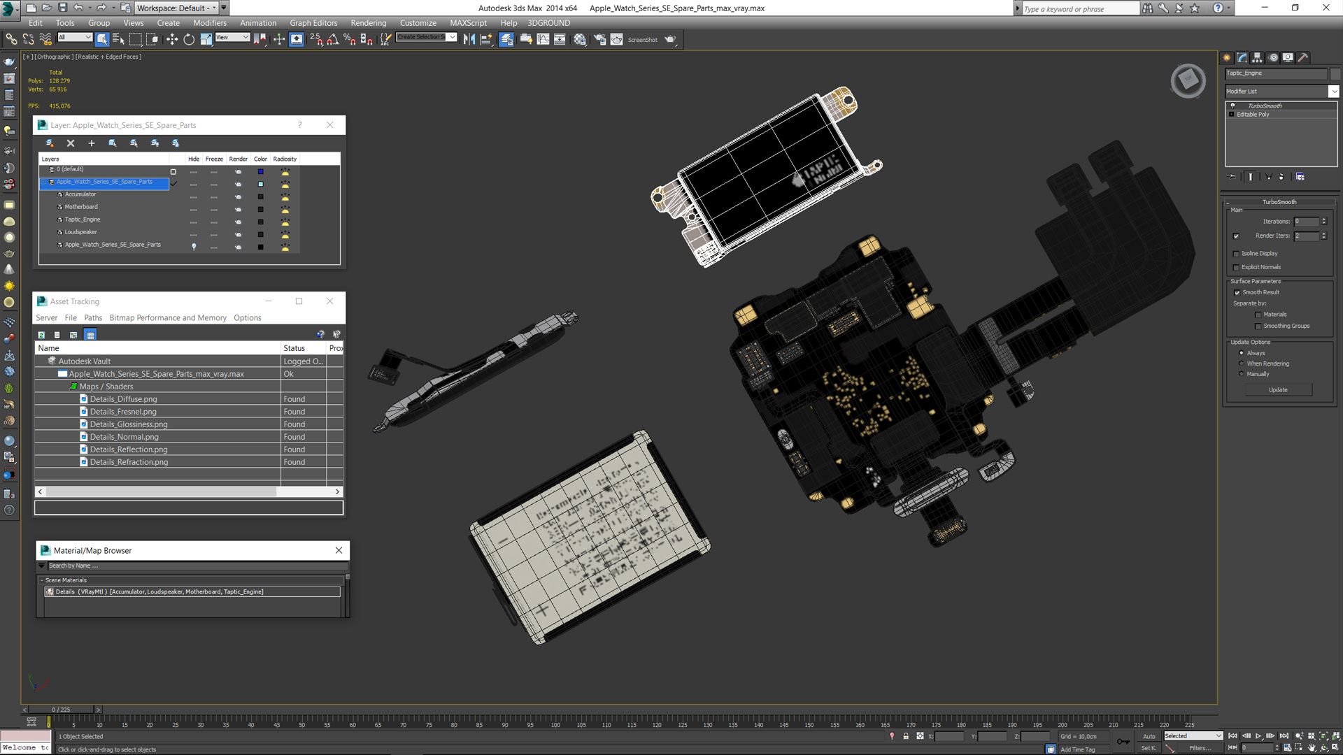 3D Apple Watch Series SE Spare Parts model