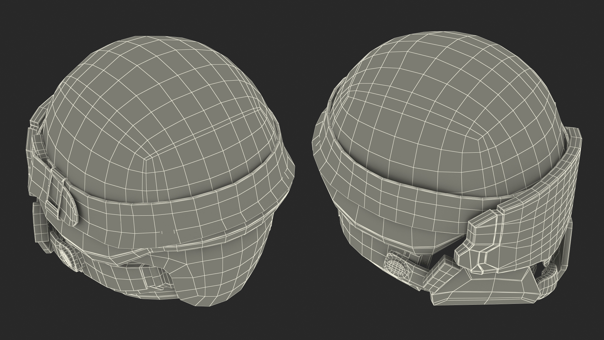 3D model Sci-Fi Battle Helmet