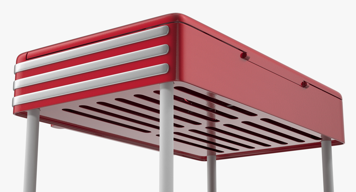 3D model Retro Hot Dog Roller Grill with Sausages