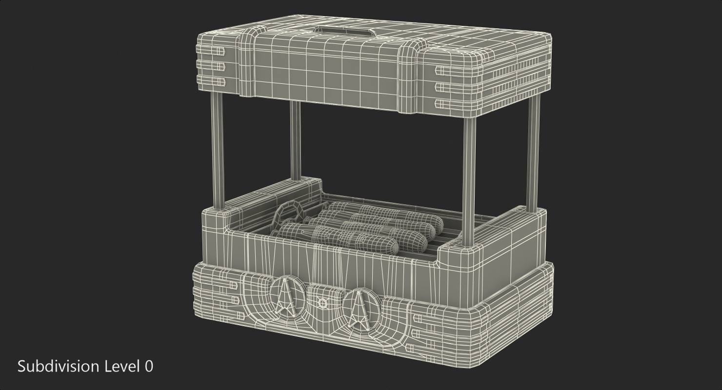 3D model Retro Hot Dog Roller Grill with Sausages