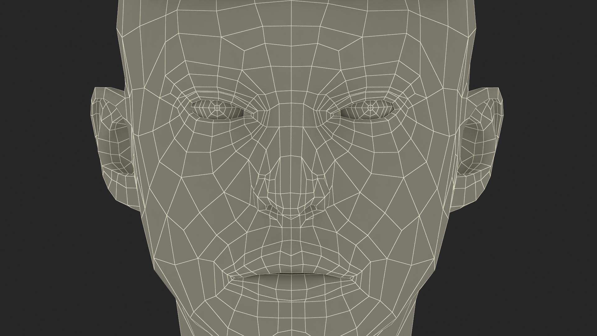 Female Head with Diadem Fur 3D