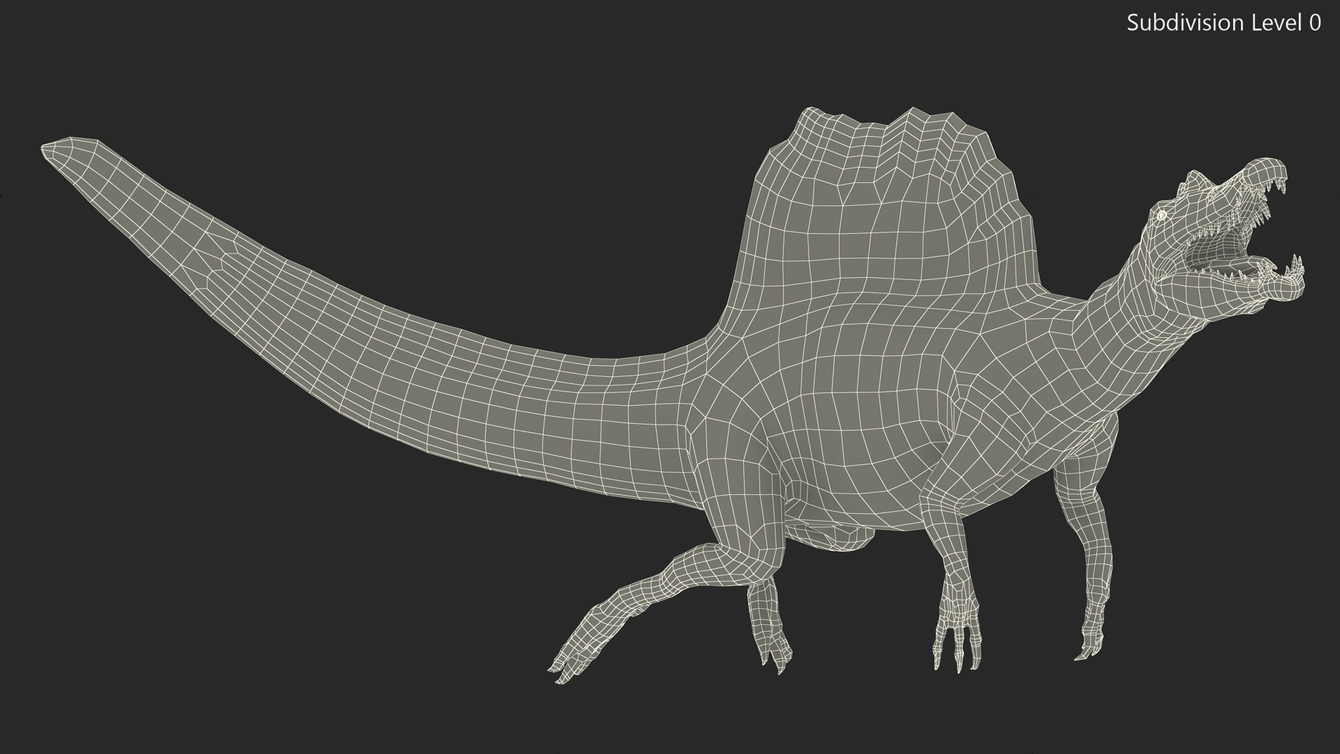3D model Spinosaurus Swimming Pose