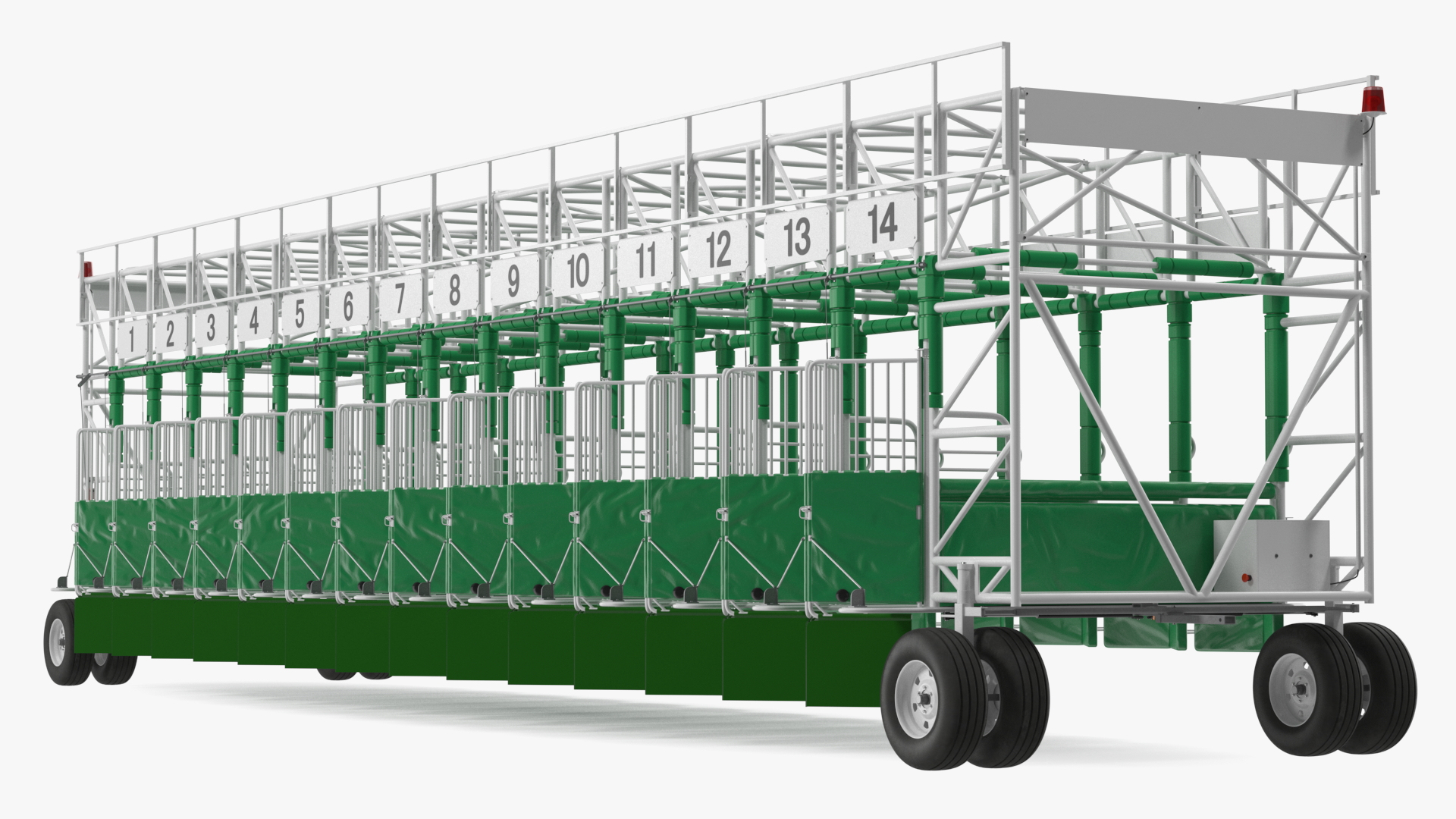 3D 14 Starting Stalls for Horse Racing Rigged for Cinema 4D