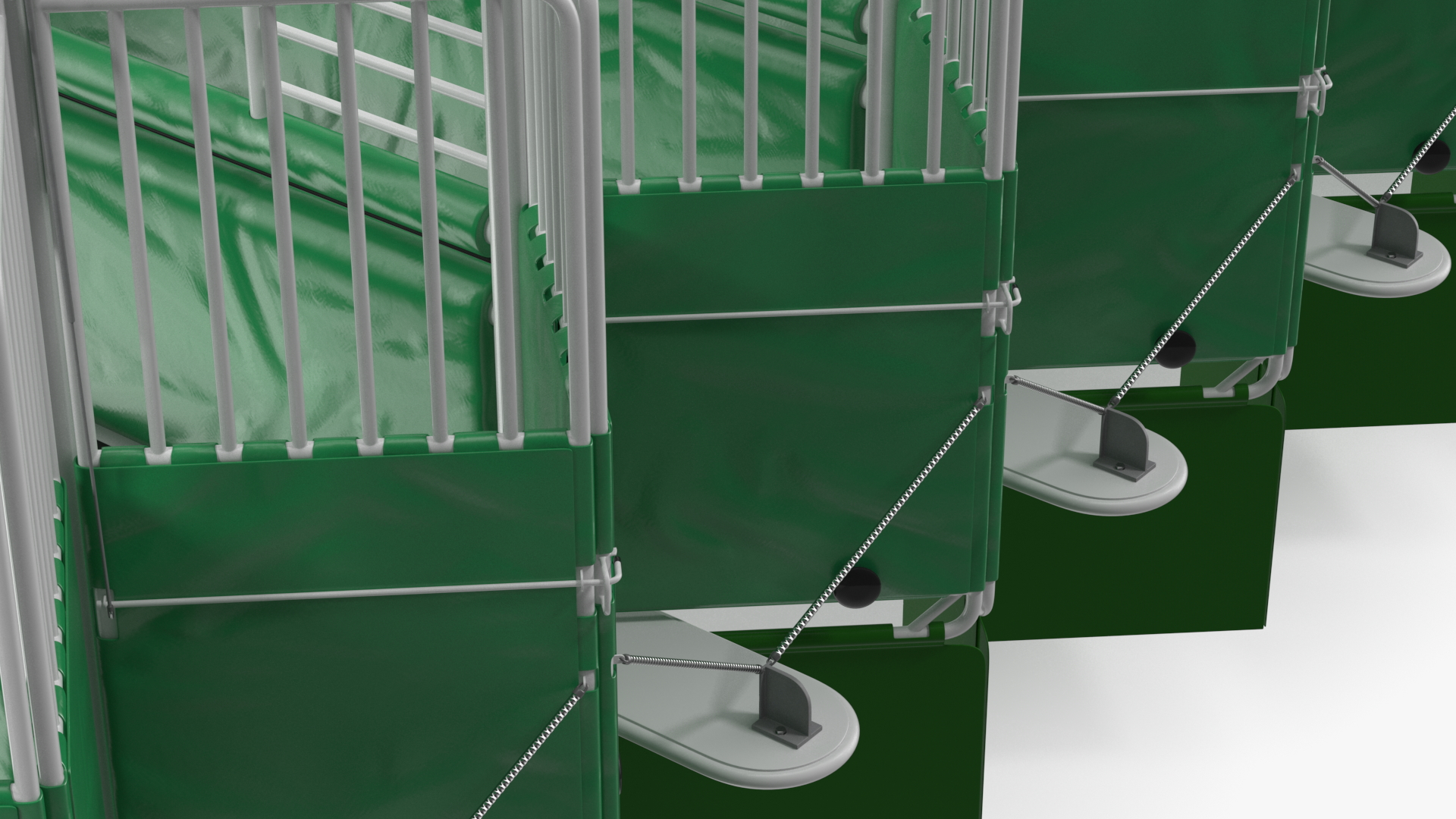 3D 14 Starting Stalls for Horse Racing Rigged for Cinema 4D
