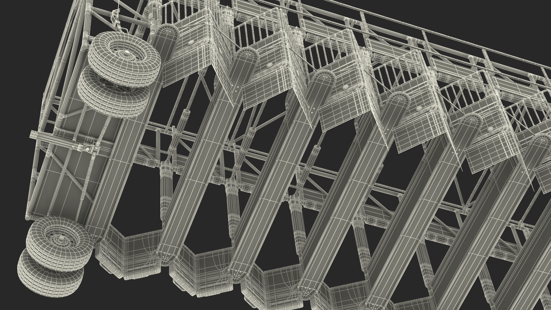 3D 14 Starting Stalls for Horse Racing Rigged for Cinema 4D
