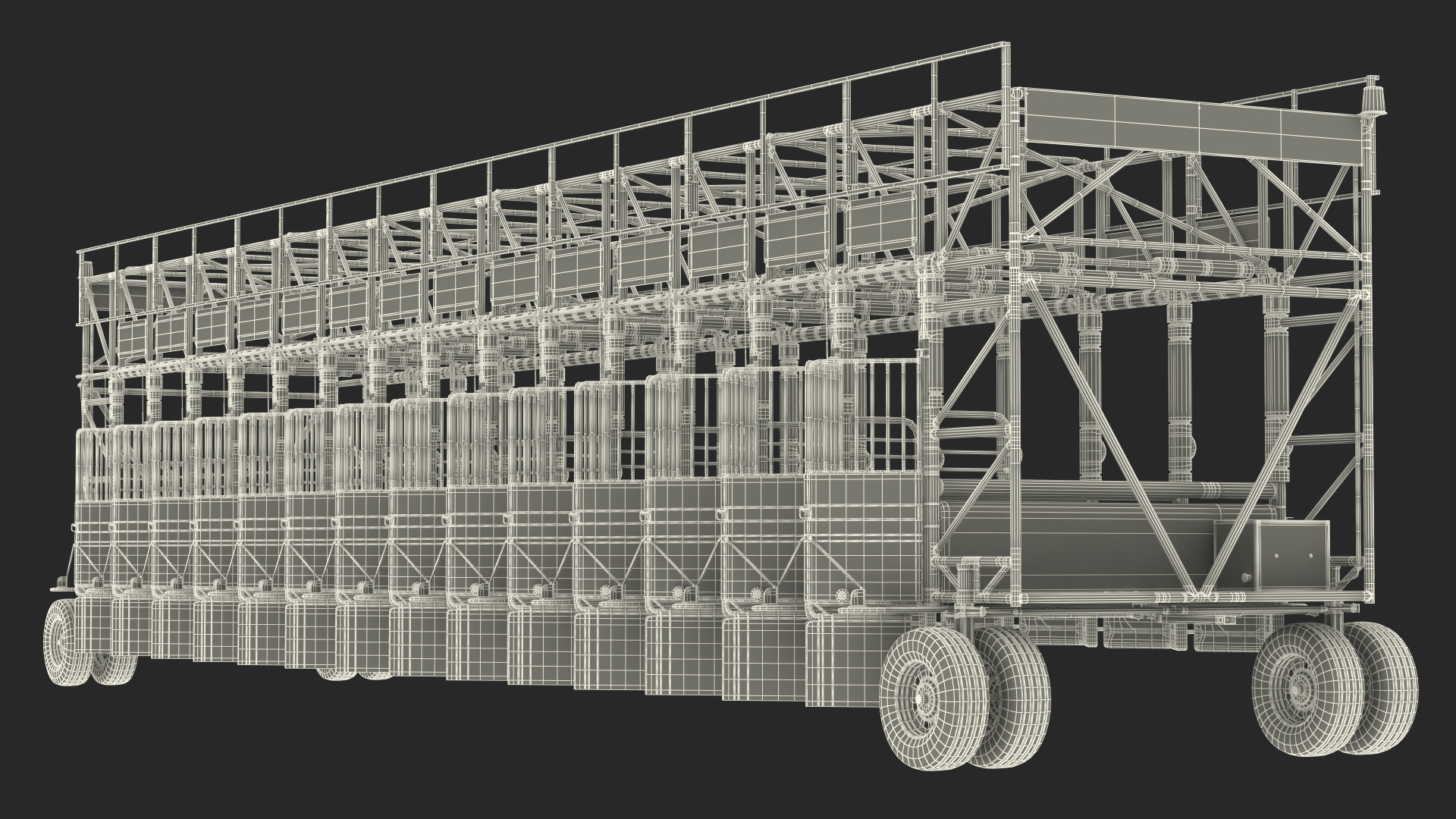 3D 14 Starting Stalls for Horse Racing Rigged for Cinema 4D