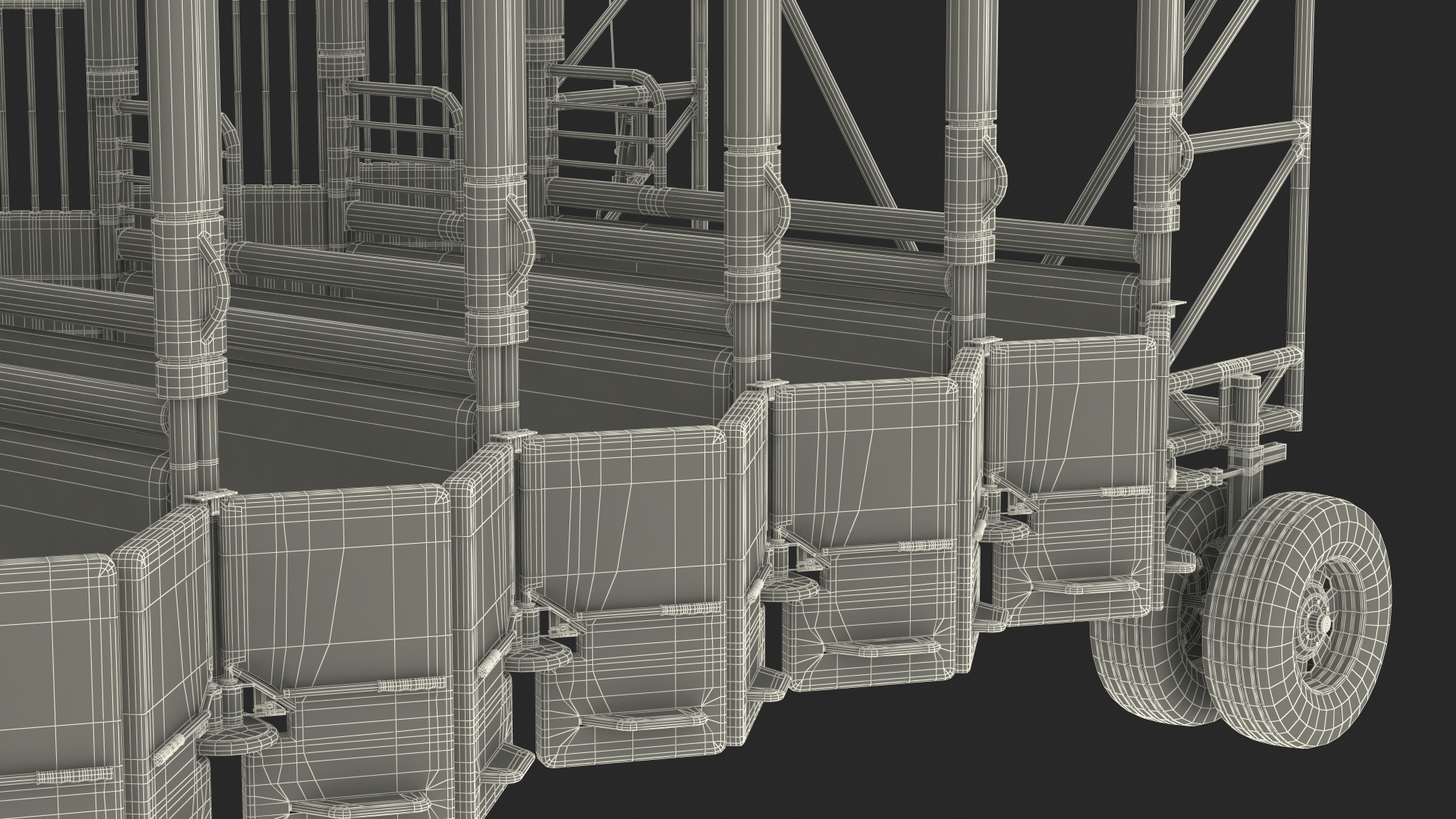 3D 14 Starting Stalls for Horse Racing Rigged for Cinema 4D