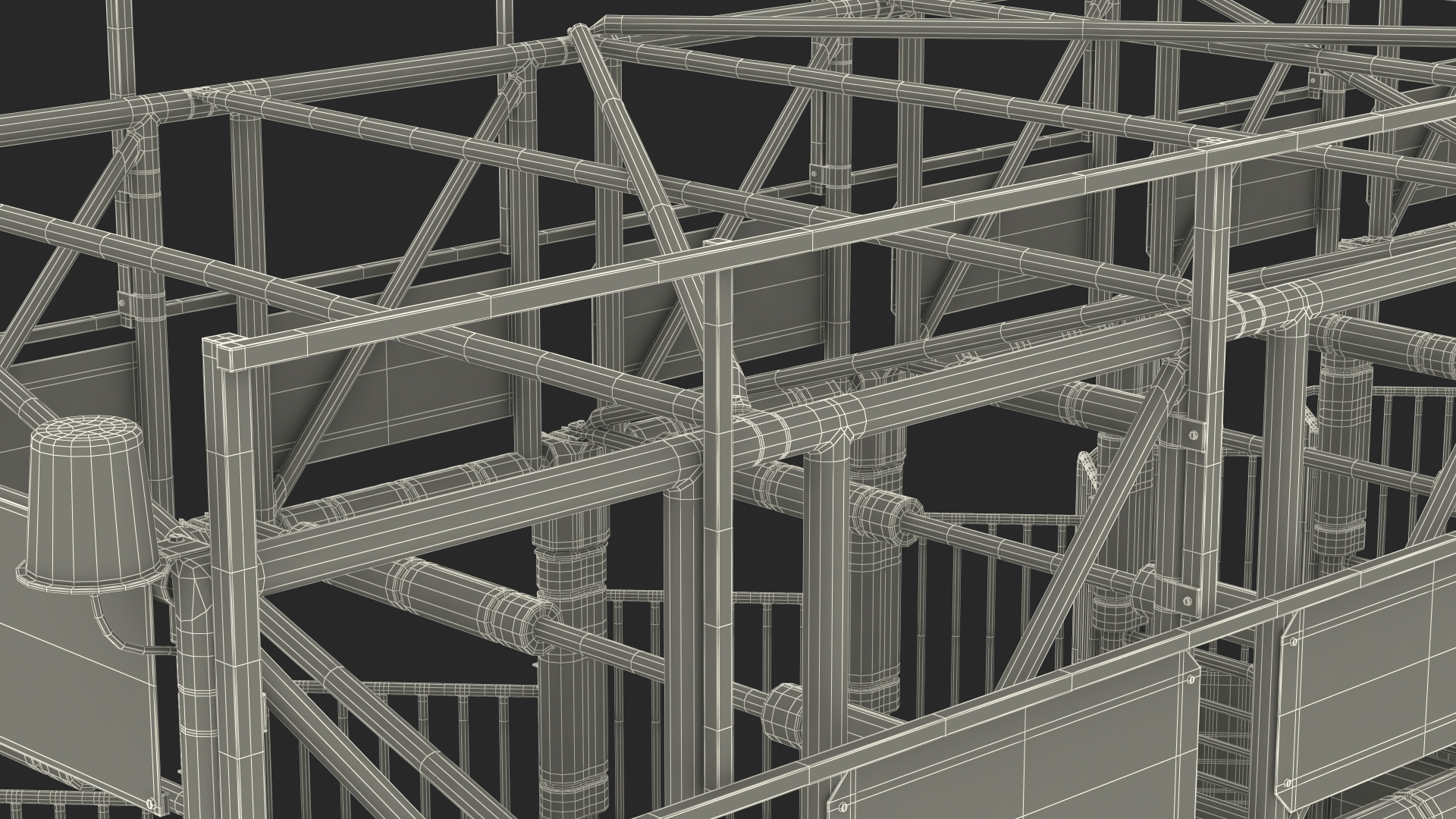 3D 14 Starting Stalls for Horse Racing Rigged for Cinema 4D