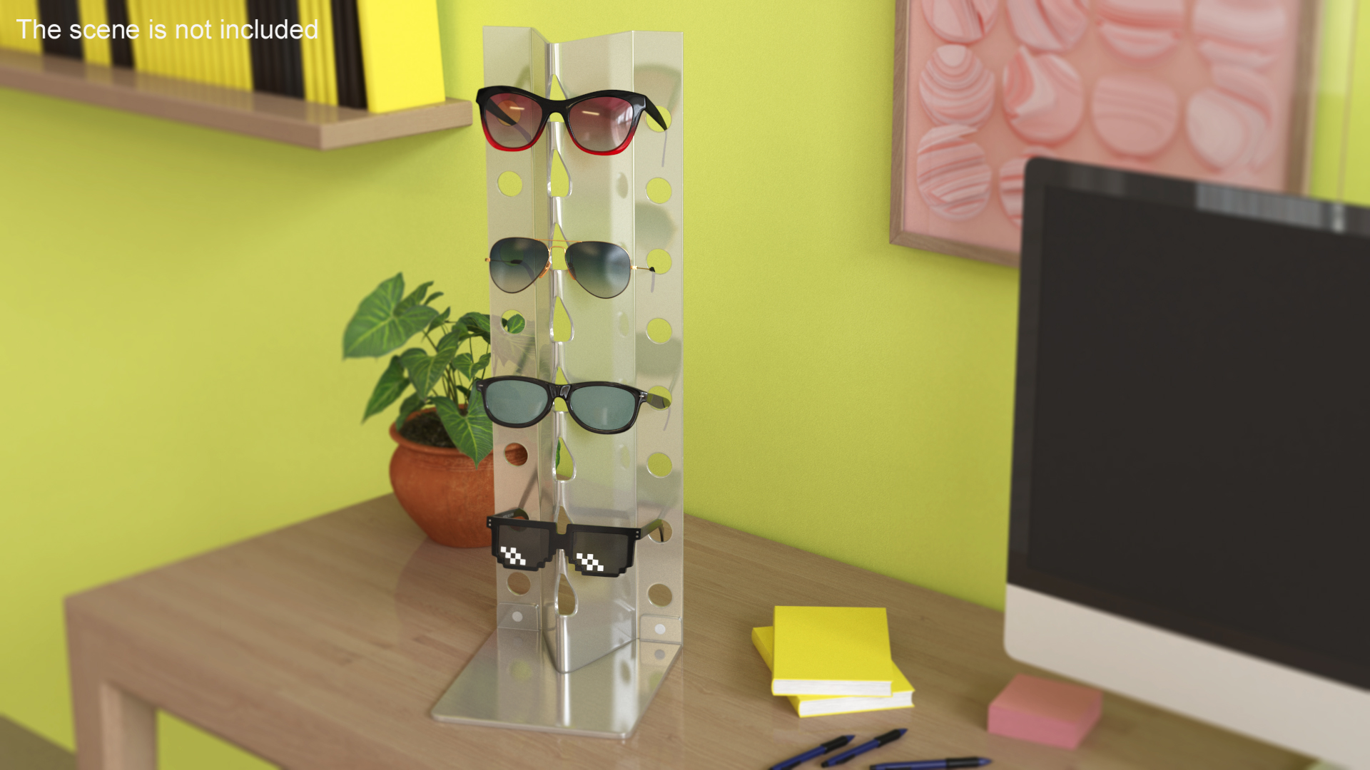Sunglasses on Display Stand 3D