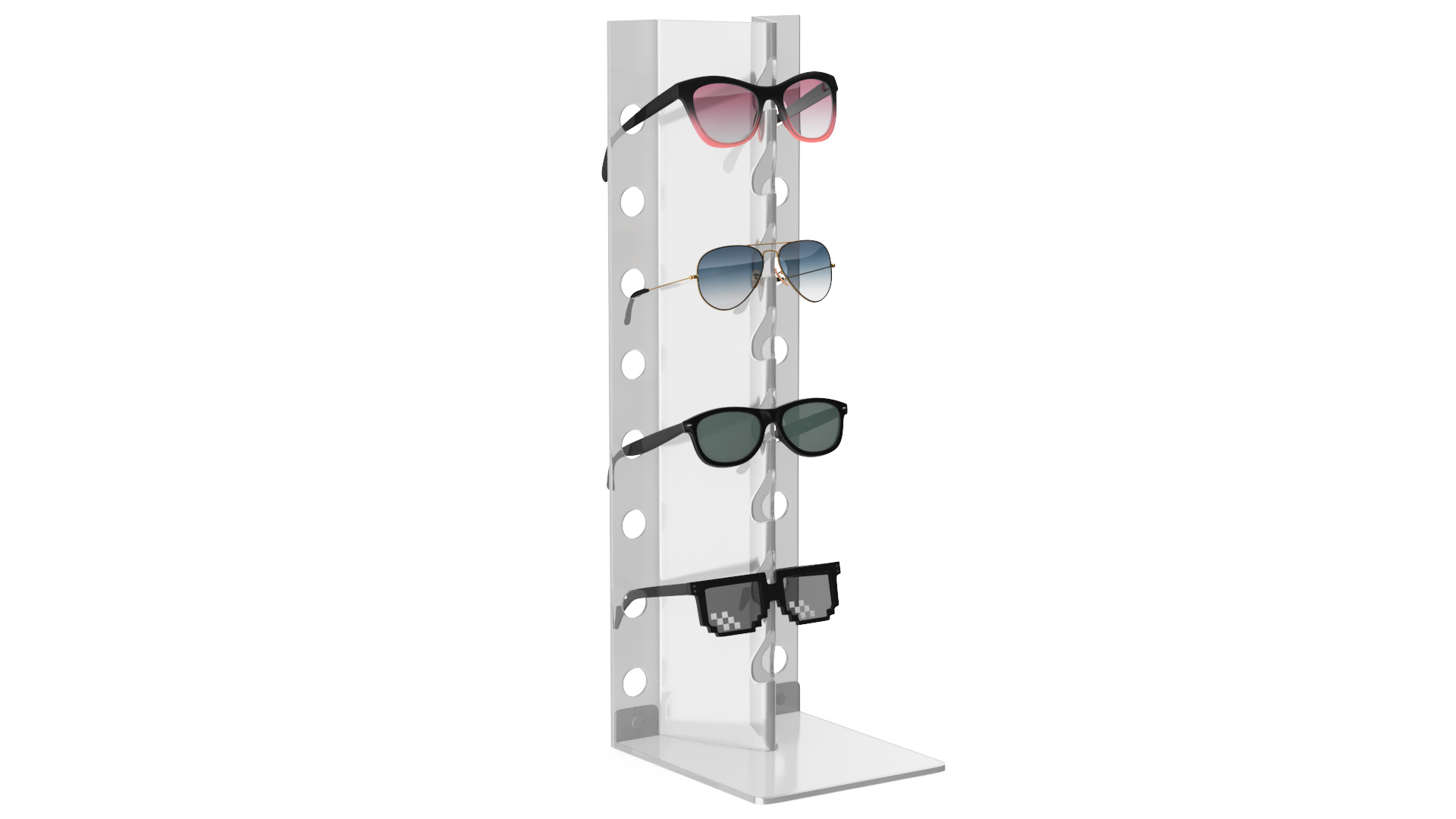 Sunglasses on Display Stand 3D