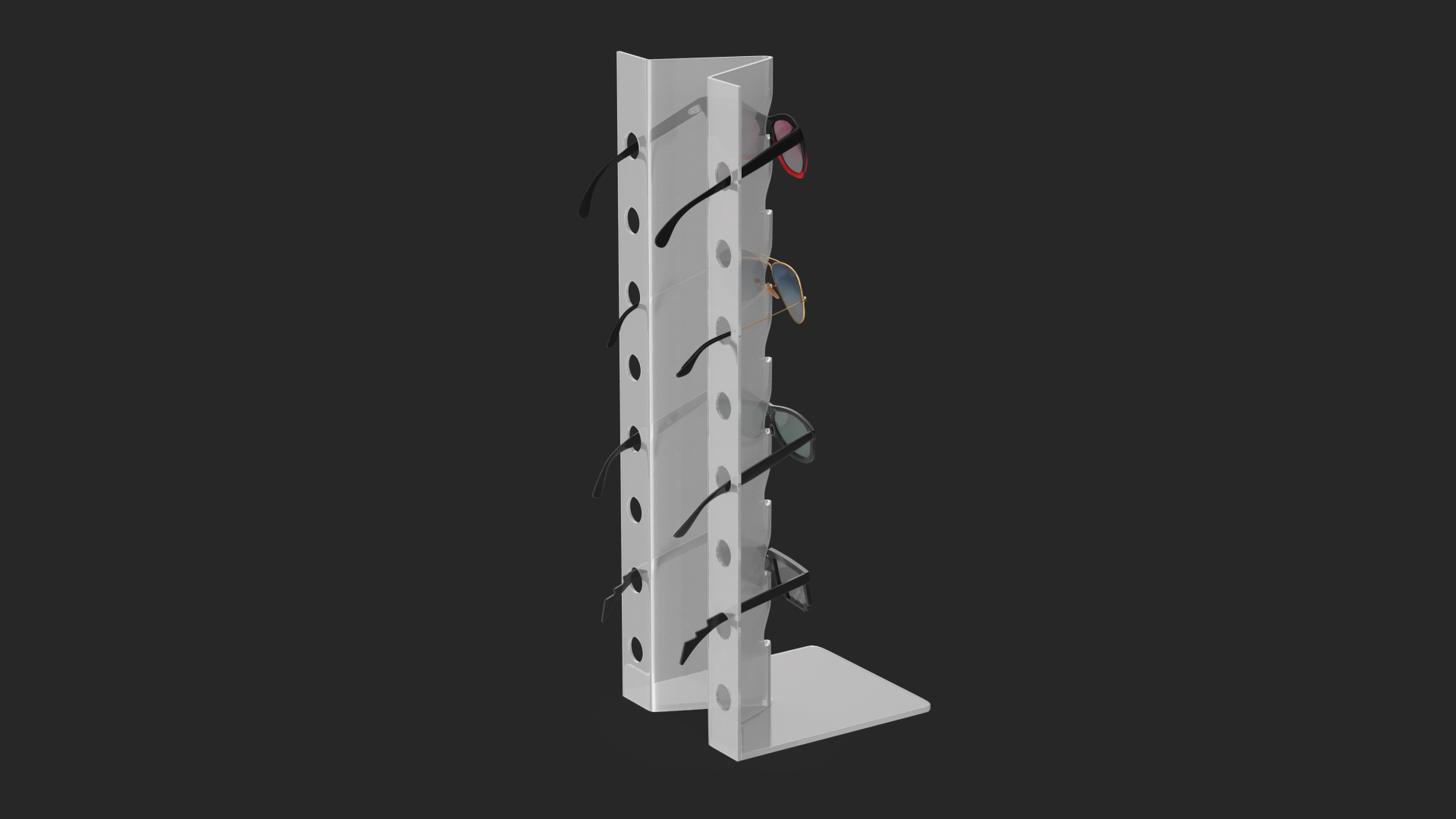 Sunglasses on Display Stand 3D
