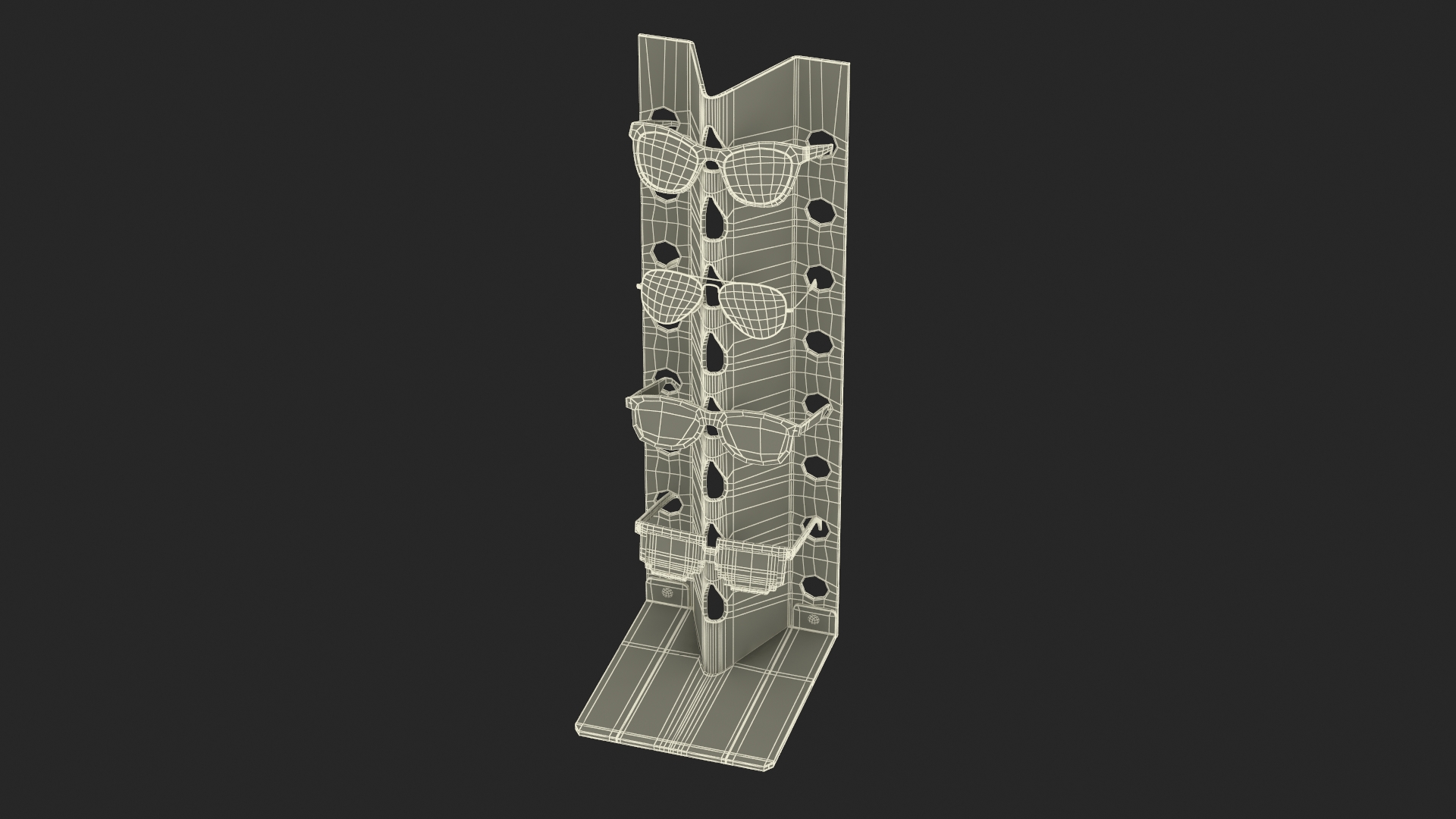 Sunglasses on Display Stand 3D